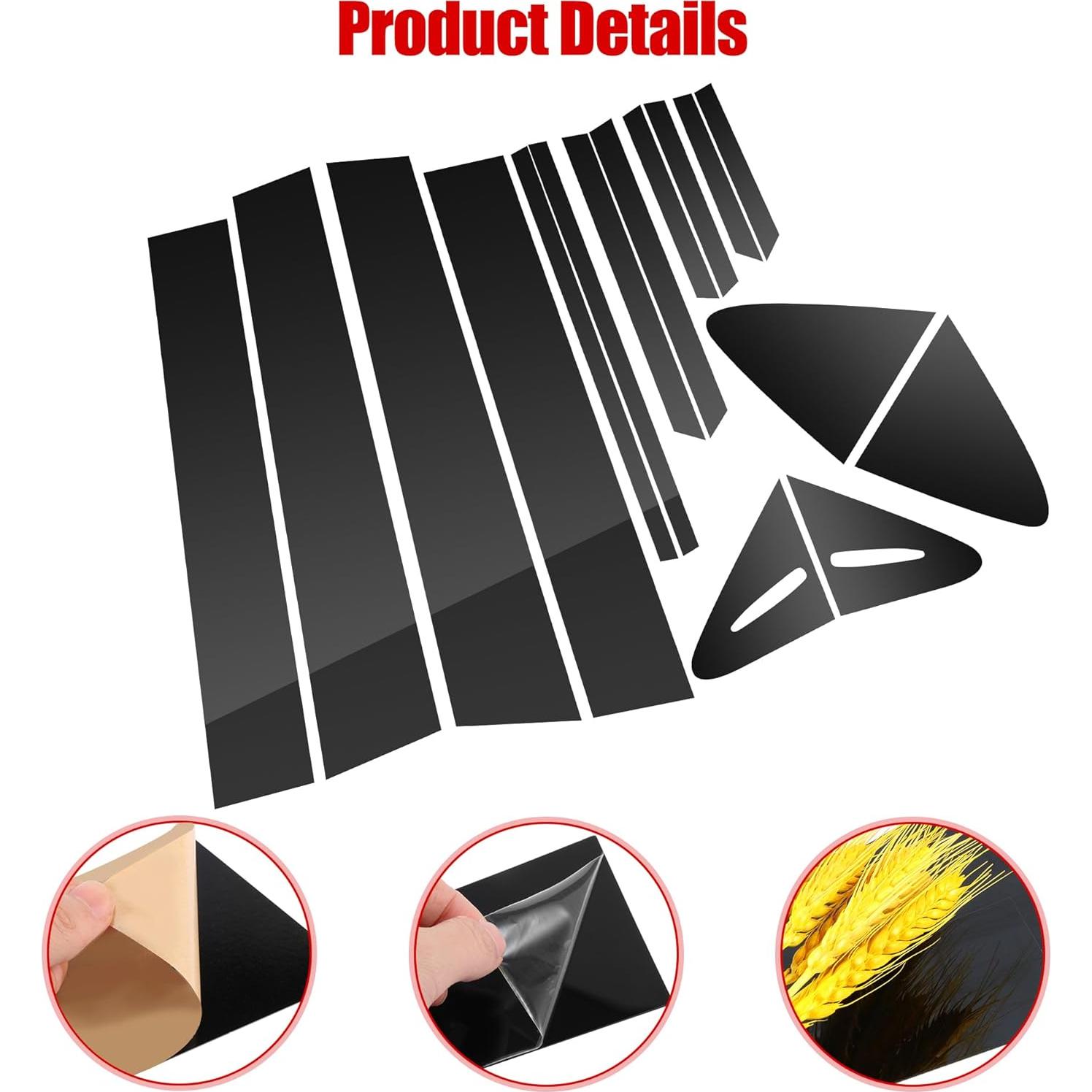 BASIKER 16 Pcs Adornos Ventana Toyota Corolla 2019-2023