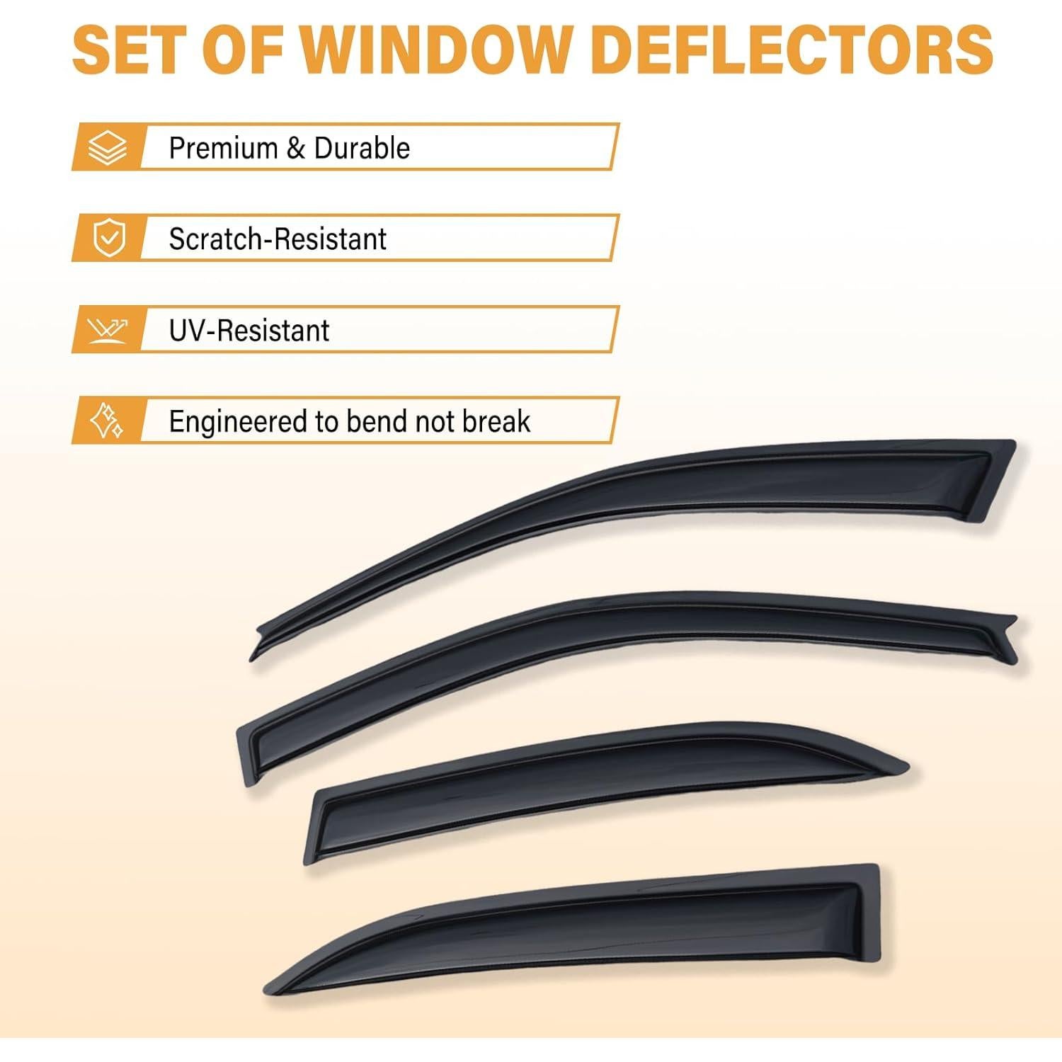 Deflectores de Lluvia Aumivoron para Toyota Corolla 2003-2008