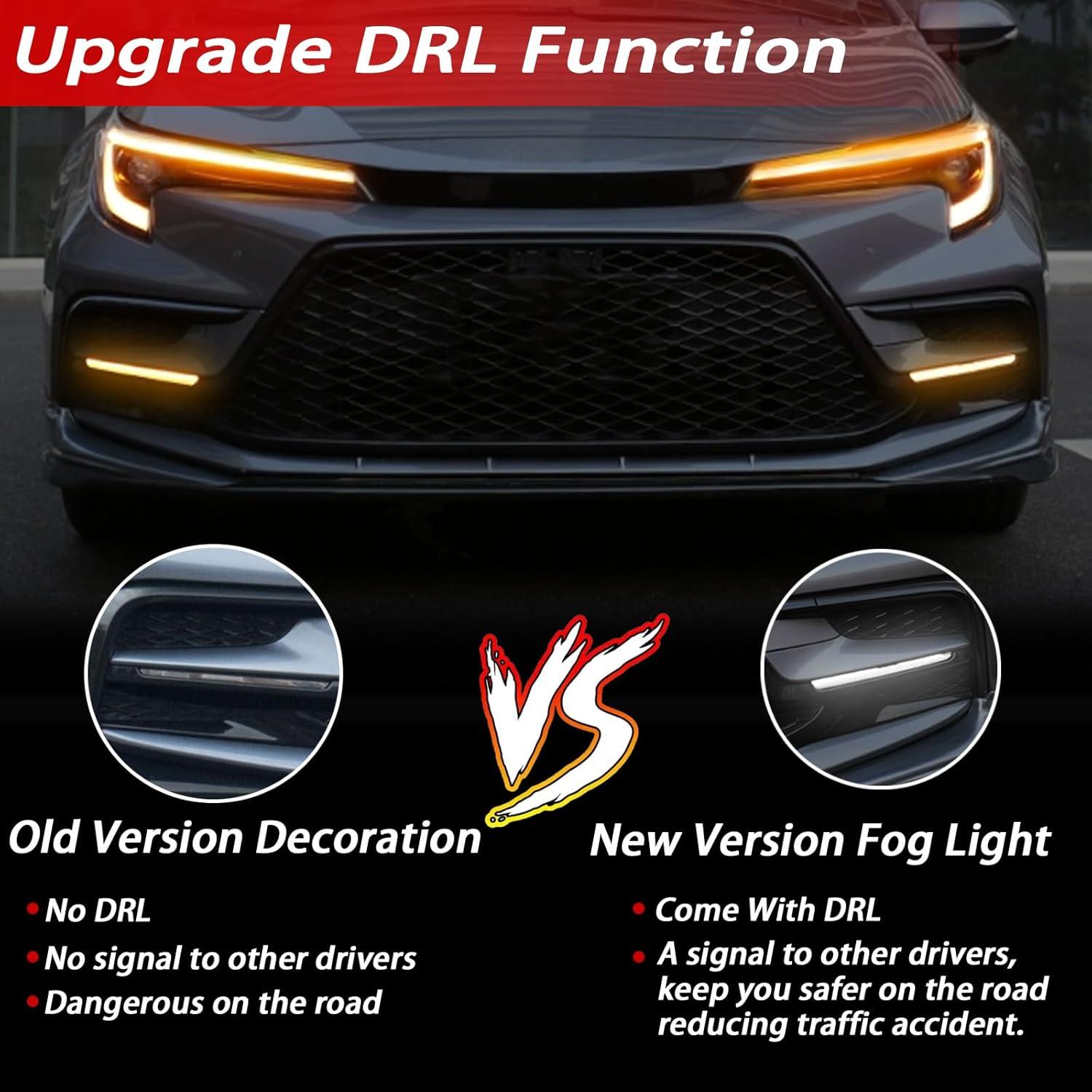 Luces de Niebla Delanteras LED BINQIGOO para Toyota Corolla 2024