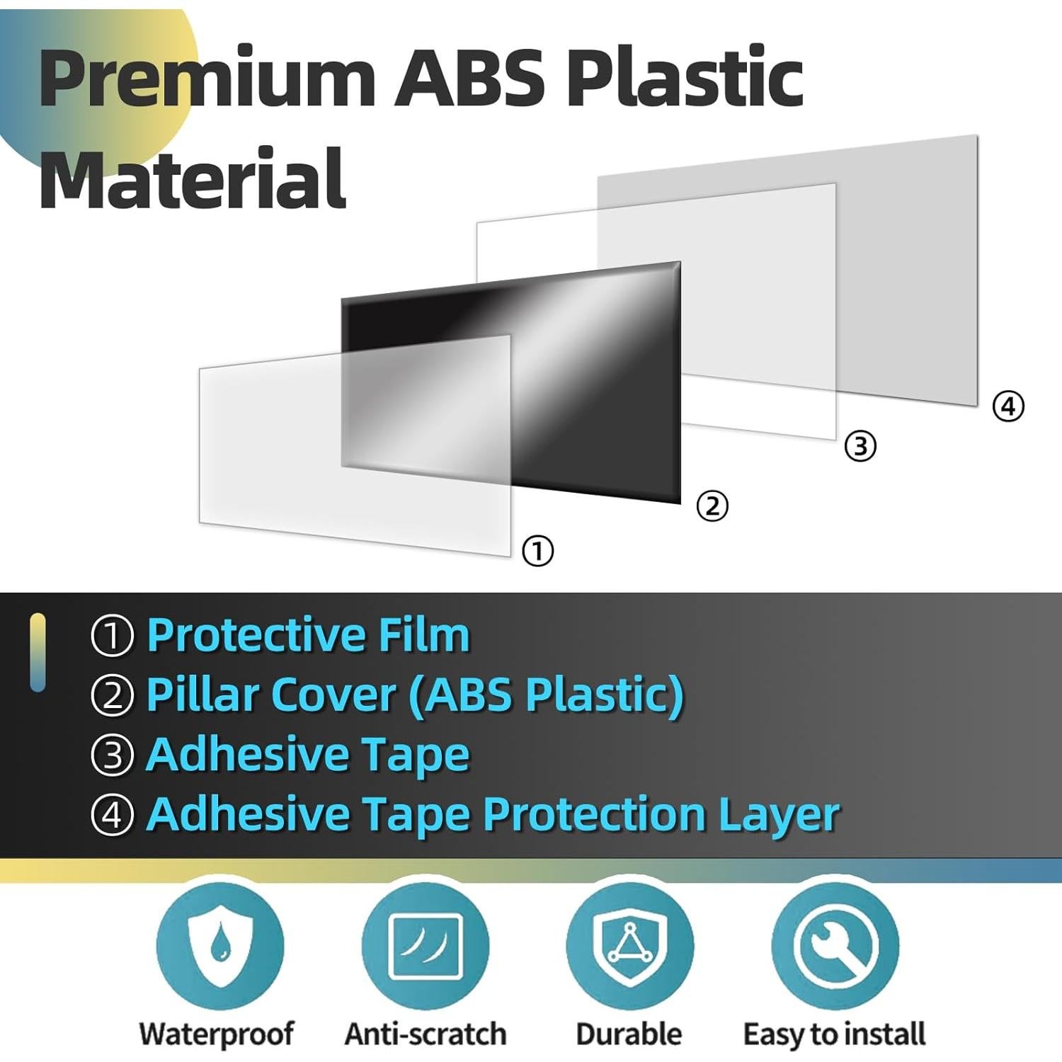 Moldura de Pilar de Ventana SKYLOTEC para Toyota Corolla 2014-2018