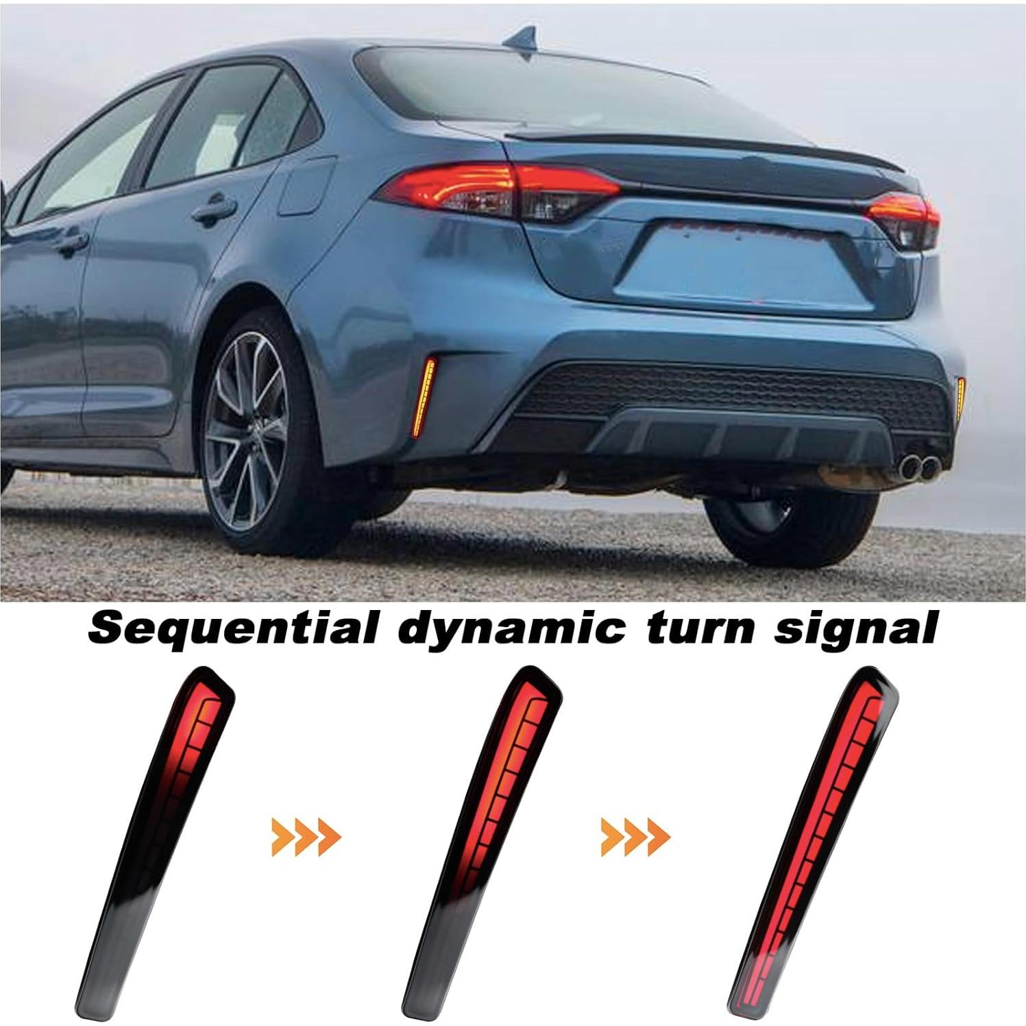 Luz de freno trasero LED KEEGTBOX para Toyota Corolla 2020-2023