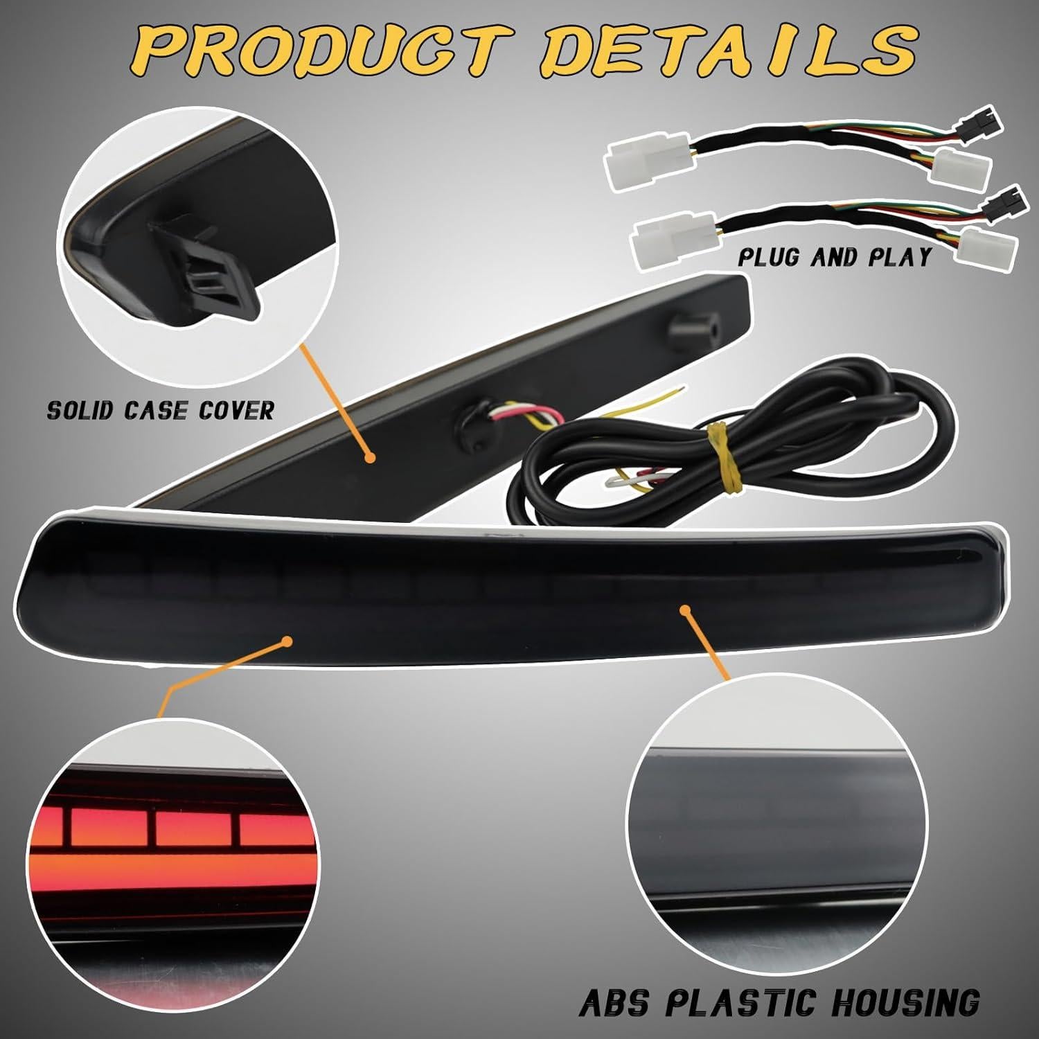 Luz de freno trasero LED KEEGTBOX para Toyota Corolla 2020-2023