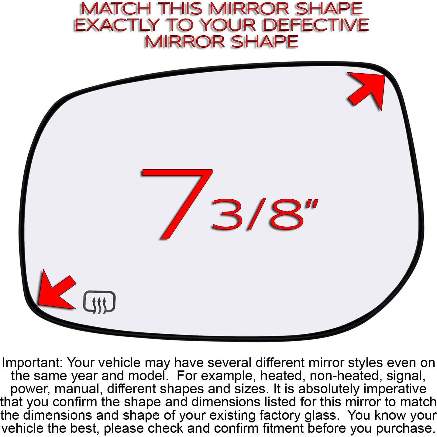Espejo lateral calefaccionado Rugged TUFF Toyota Corolla 2009-2013