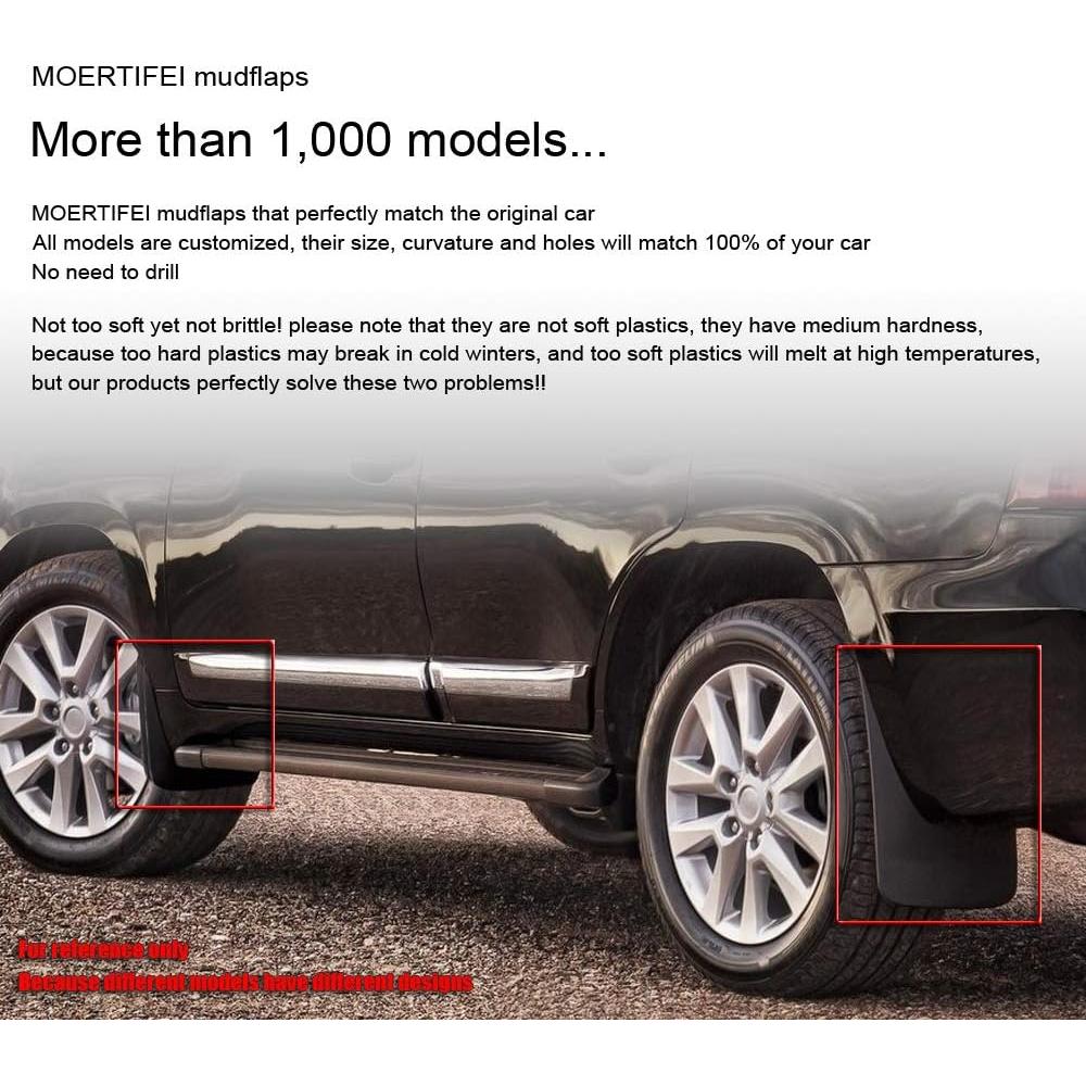 Kit 4 Guardabarros MOERTIFEI para Toyota Corolla Cross 2022-2024