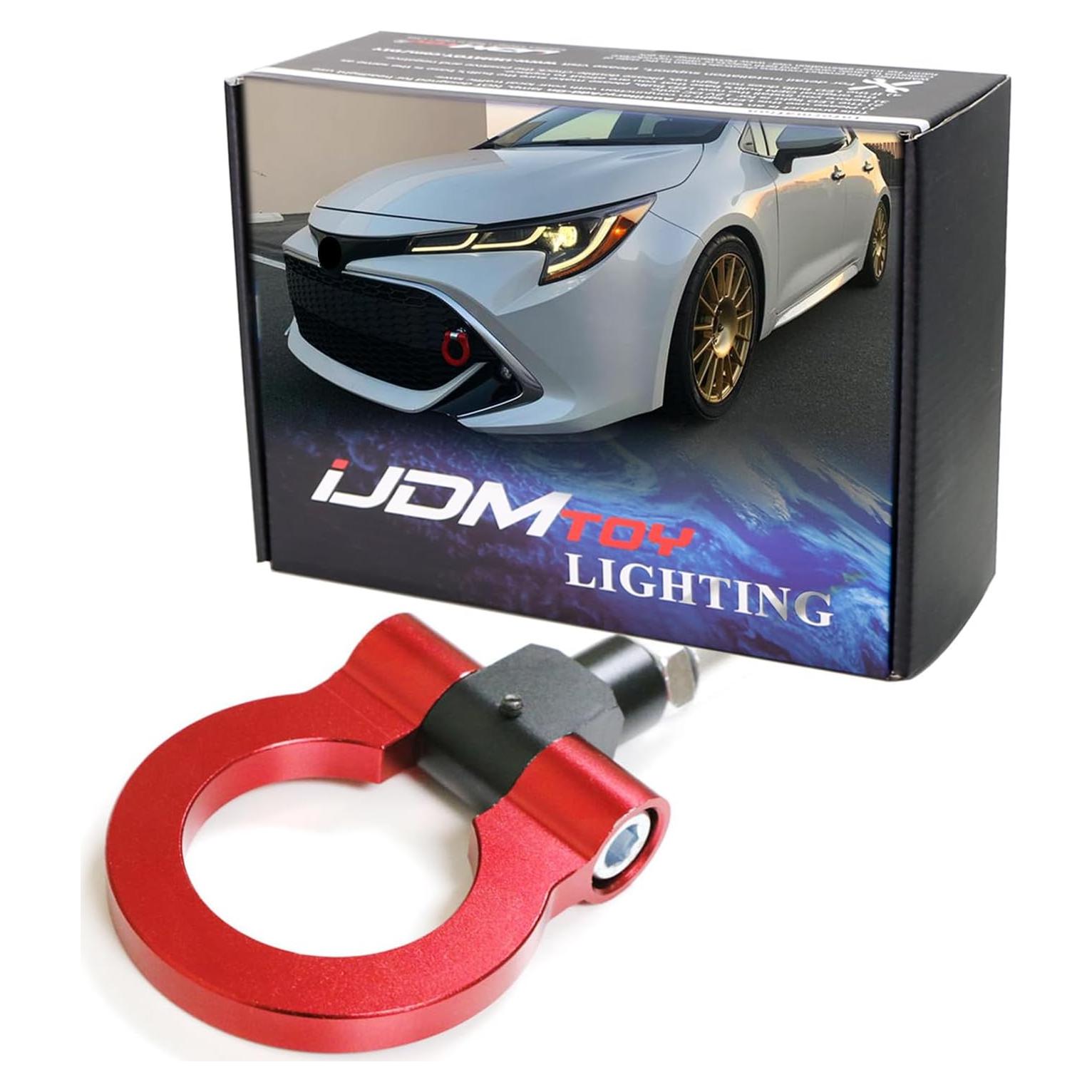 Anillo de Remolque Rojo iJDMTOY para Toyota C-HR y Corolla