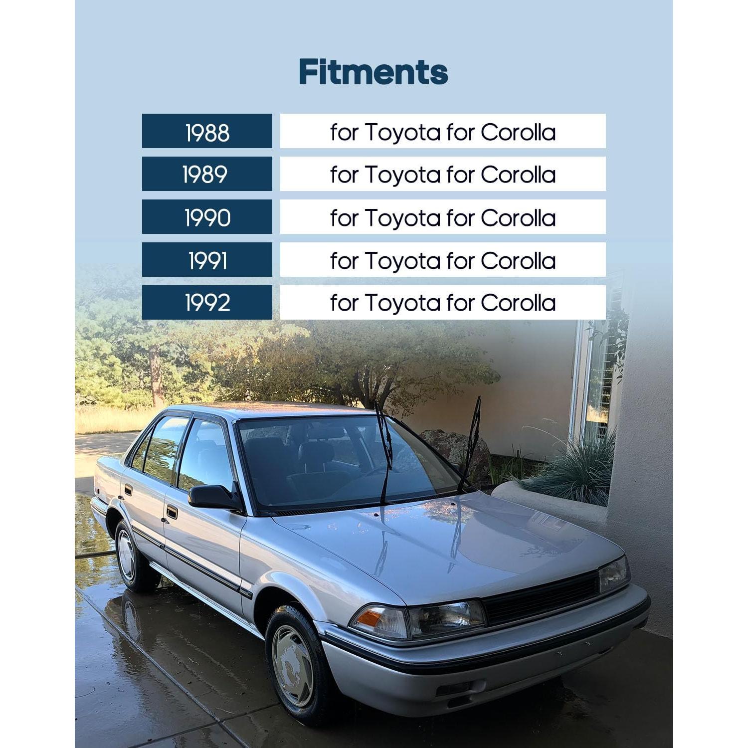 ECCPP Interior Exterior Door Handles 1988-1992 for Toyota for Corolla Outer Replacement Front Rear Driver Left Passenger Right Door Handles 8pcs Blue 6922012110, 77250, 6921012110, 77251, 77121