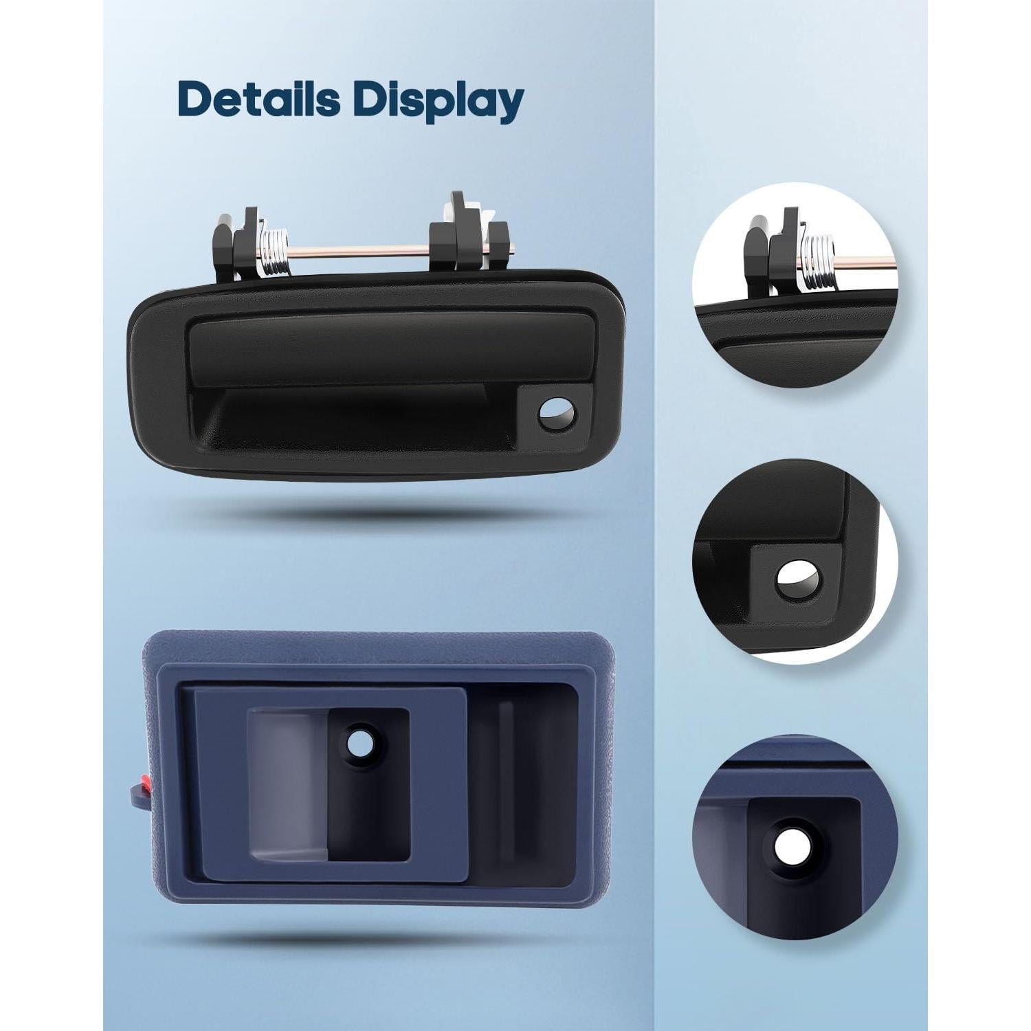 ECCPP Interior Exterior Door Handles 1988-1992 for Toyota for Corolla Outer Replacement Front Rear Driver Left Passenger Right Door Handles 8pcs Blue 6922012110, 77250, 6921012110, 77251, 77121