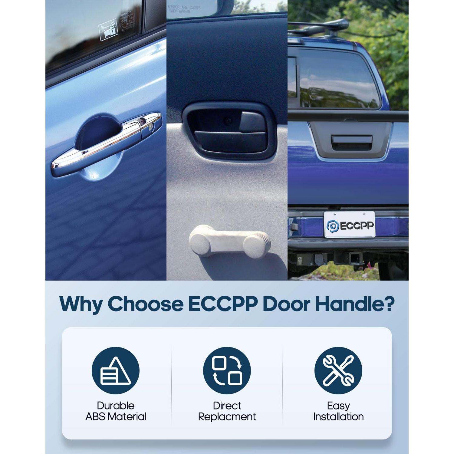 ECCPP Interior Exterior Door Handles 1988-1992 for Toyota for Corolla Outer Replacement Front Rear Driver Left Passenger Right Door Handles 8pcs Blue 6922012110, 77250, 6921012110, 77251, 77121