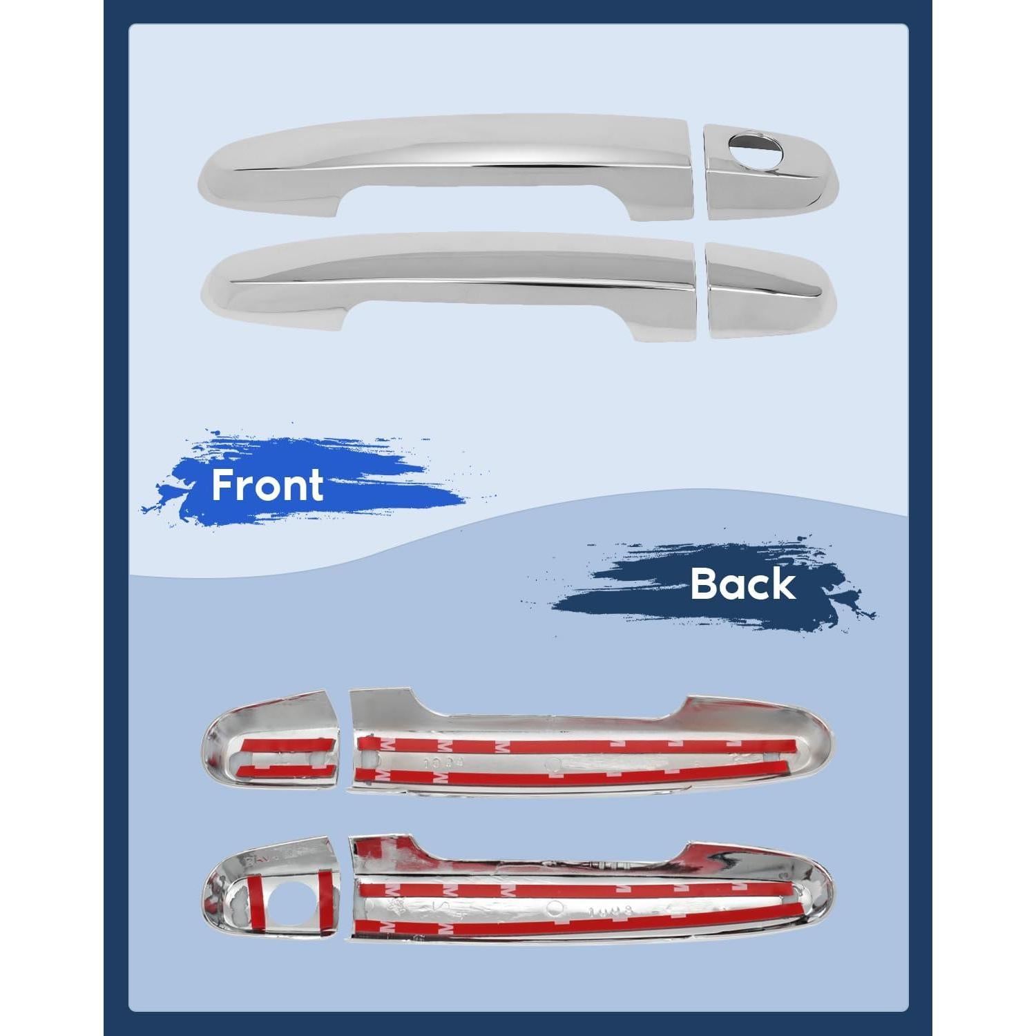 Juego de Manijas de Puerta Exterior LUJUNTEC Cromo para Toyota Corolla 2003-2013 4Pcs