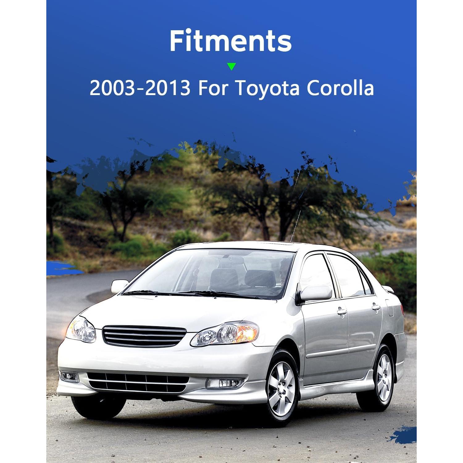 Juego de Manijas de Puerta Exterior LUJUNTEC Cromo para Toyota Corolla 2003-2013 4Pcs