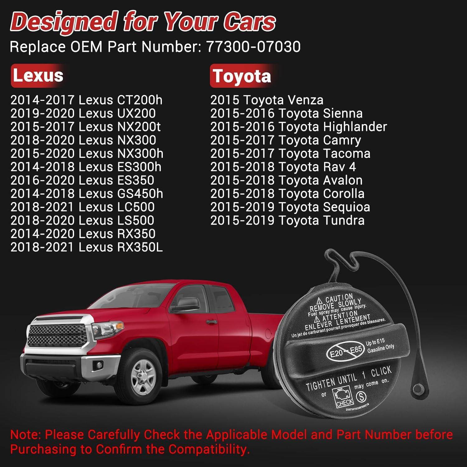 Tapa de Gas YITHSWAY 77300-07030 para Toyota y Lexus