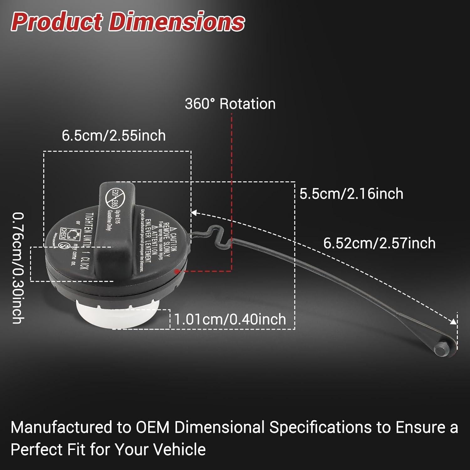 Tapa de Gas YITHSWAY 77300-07030 para Toyota y Lexus