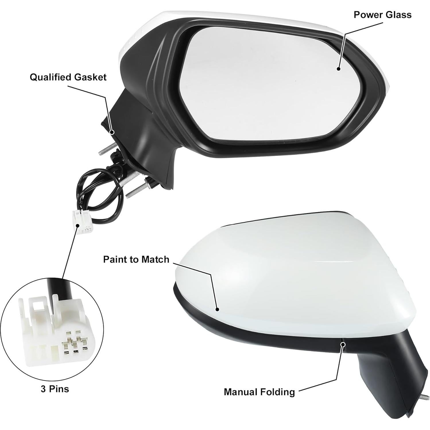 Espejo de Puerta Derecho Toyota Corolla 20-22 X AUTOHAUX