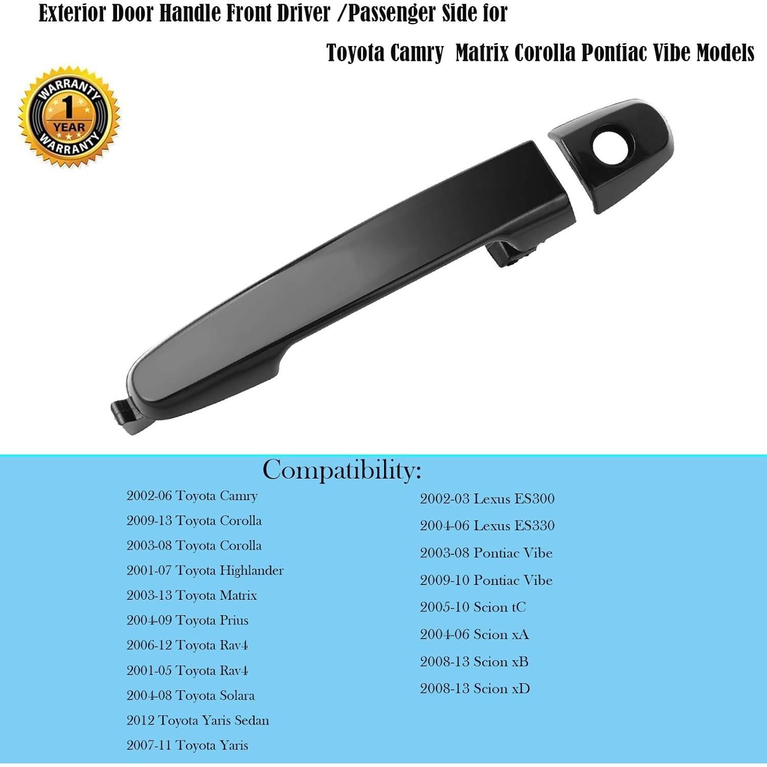 Manija de Puerta Exterior Toyota Camry 2002-2006 Negra