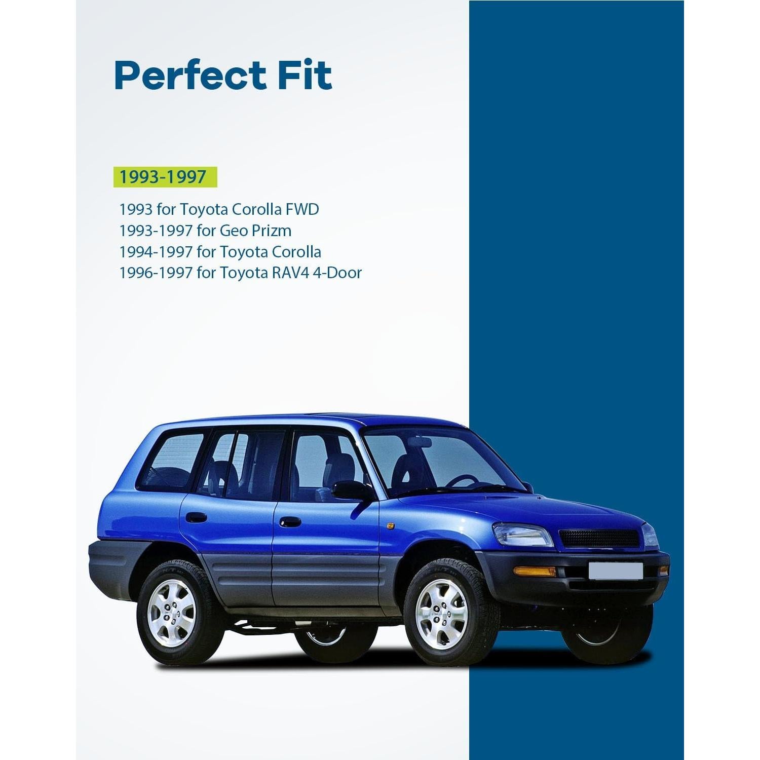 Manijas de Puerta Exterior LUJUNTEC para Toyota Corolla 1993-1997