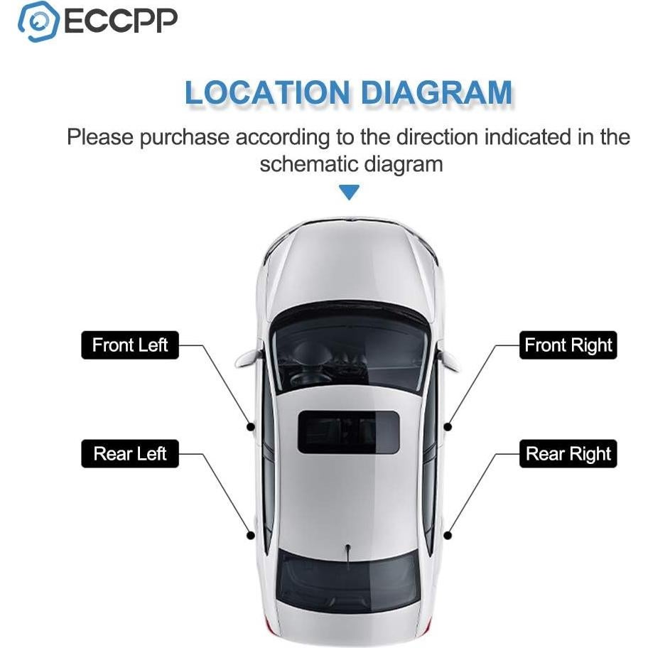 Manija de Puerta Exterior Izquierda ECCPP para Toyota Corolla 1998-2002 Negra