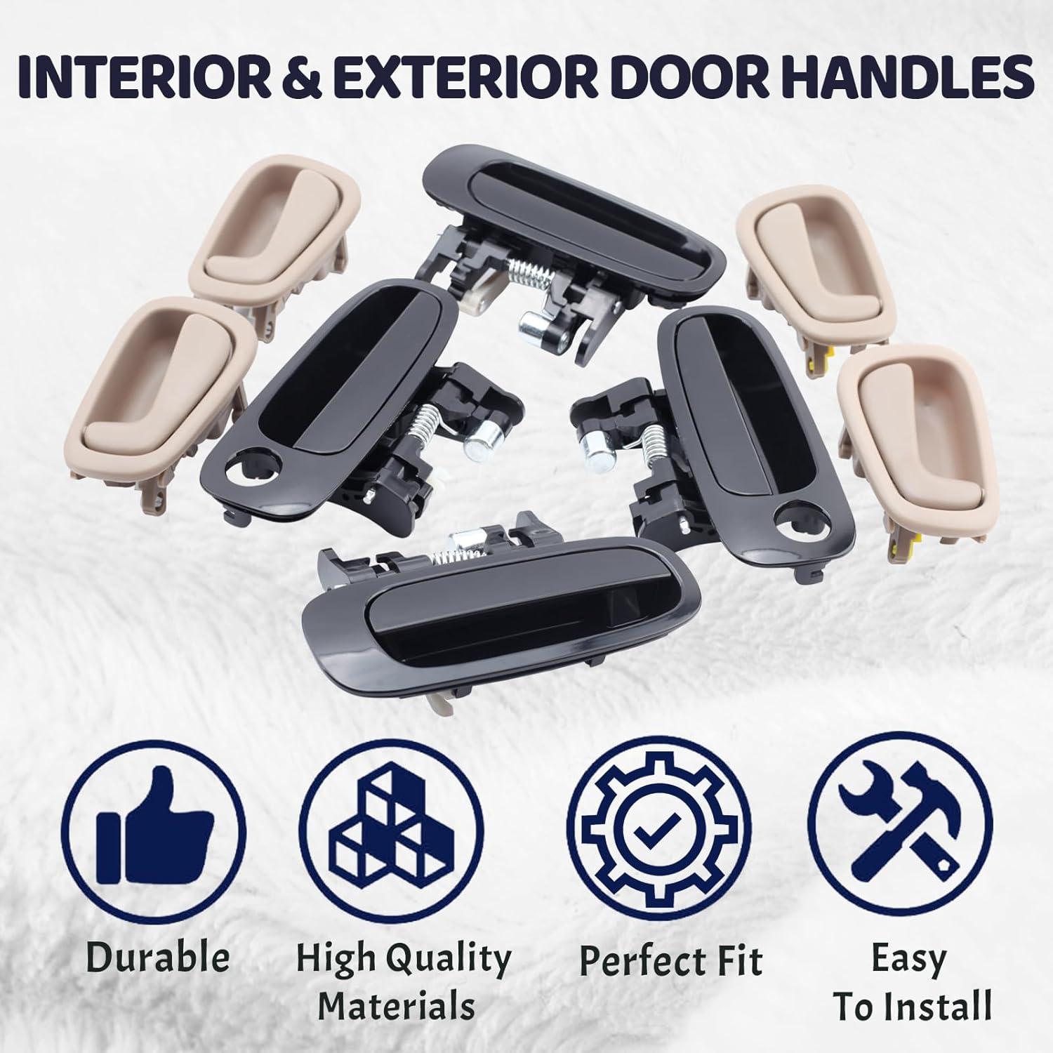 Juego de Manijas de Puerta Reeoutdoor para Corolla y Prizm 1998-2002