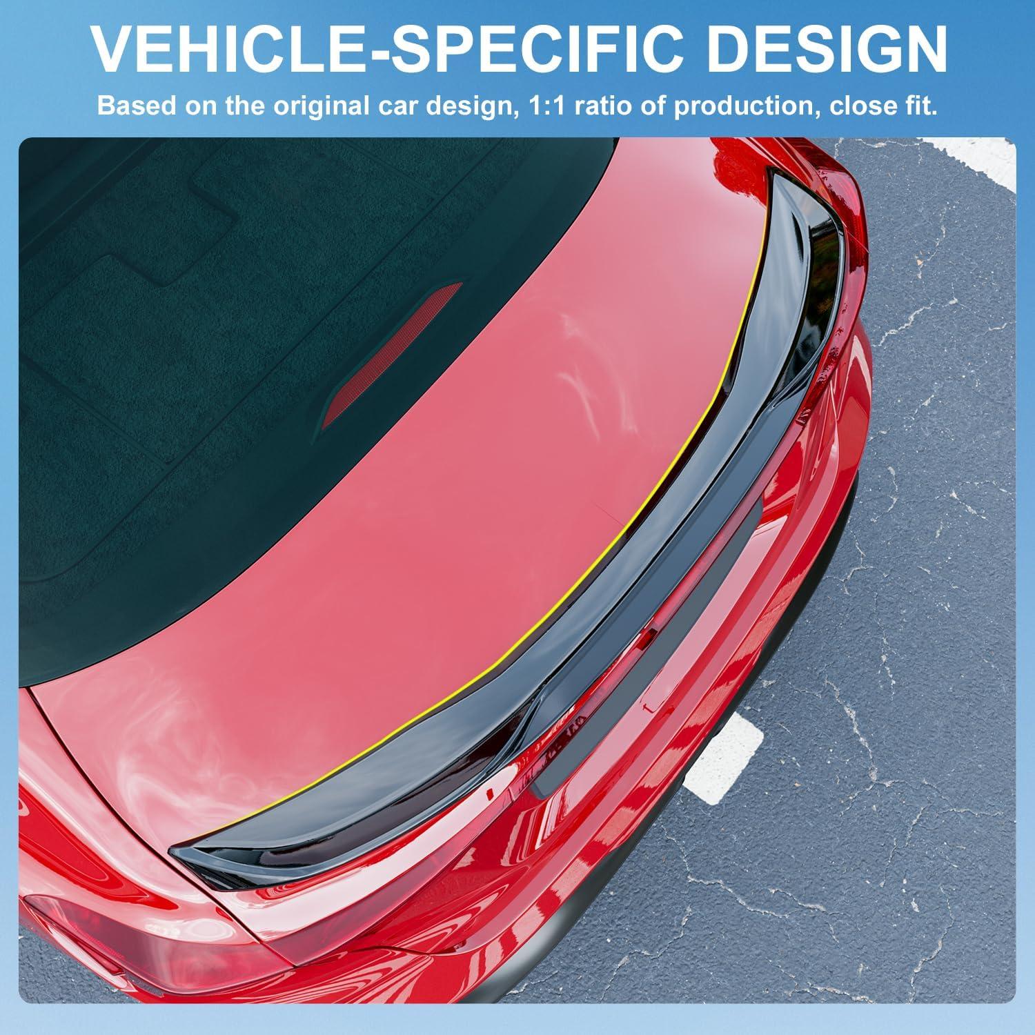 Alerón Trasero Xipoo Compatible Kia Forte 2019-2024 Negro Brillante