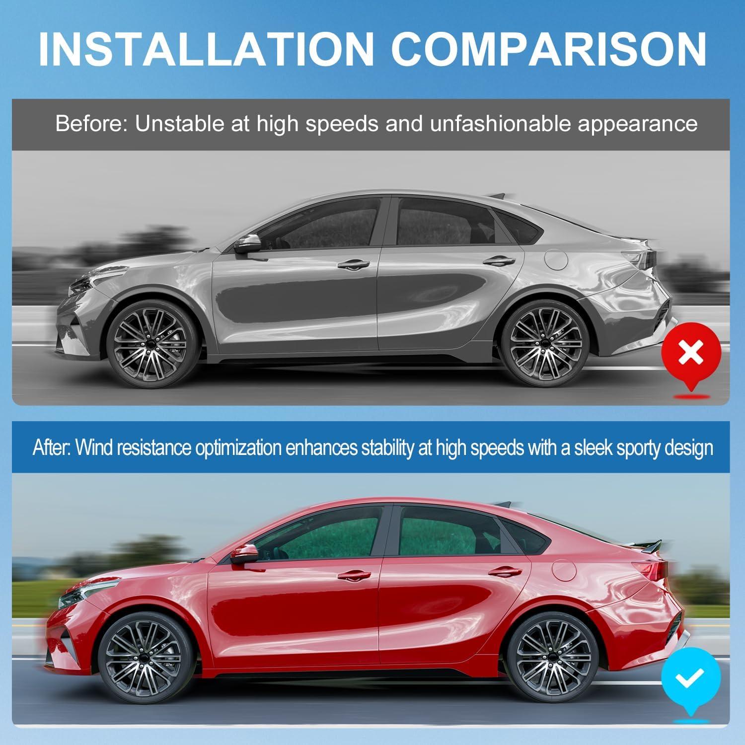 Alerón Trasero Xipoo Compatible Kia Forte 2019-2024 Negro Brillante