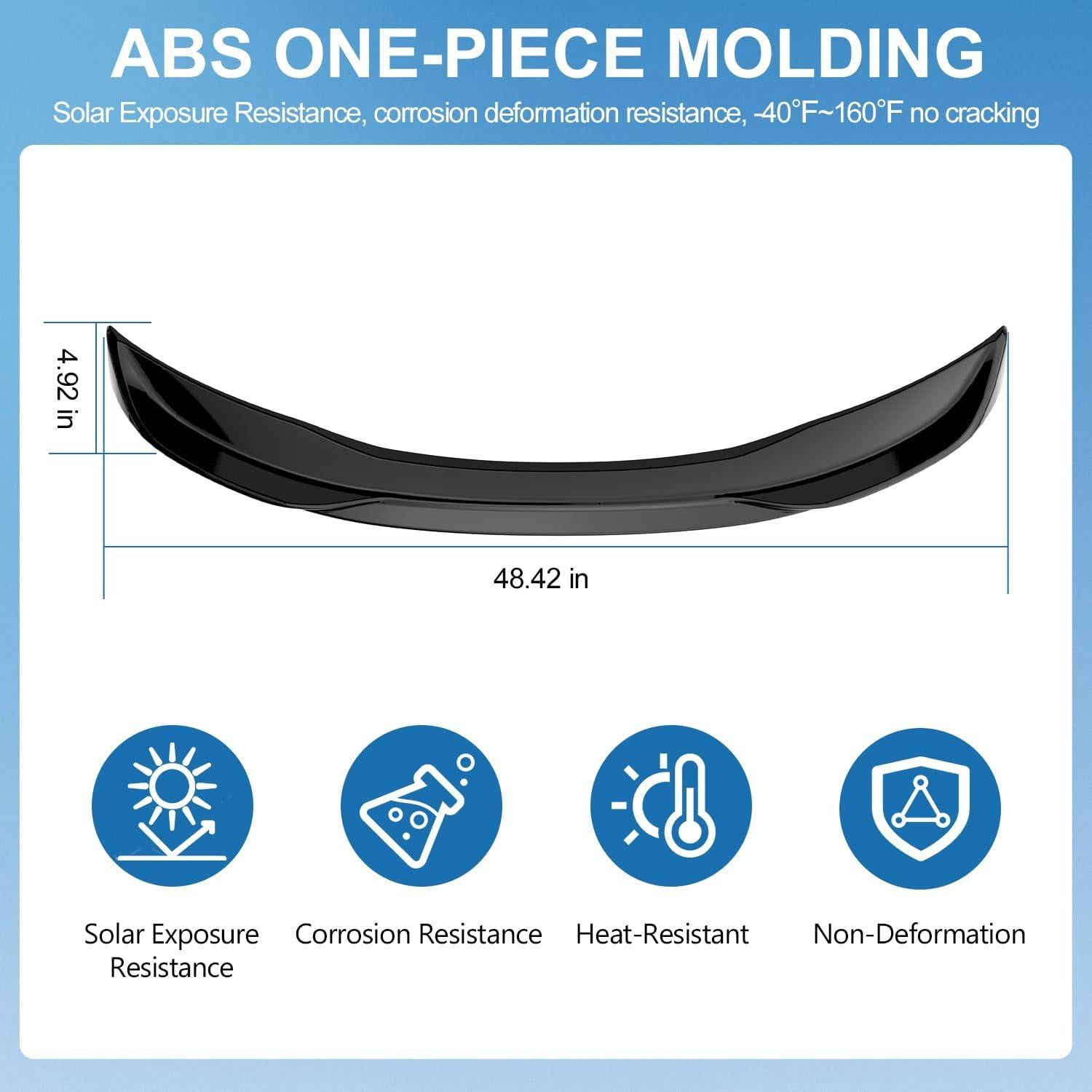 Alerón Trasero Xipoo Compatible Kia Forte 2019-2024 Negro Brillante