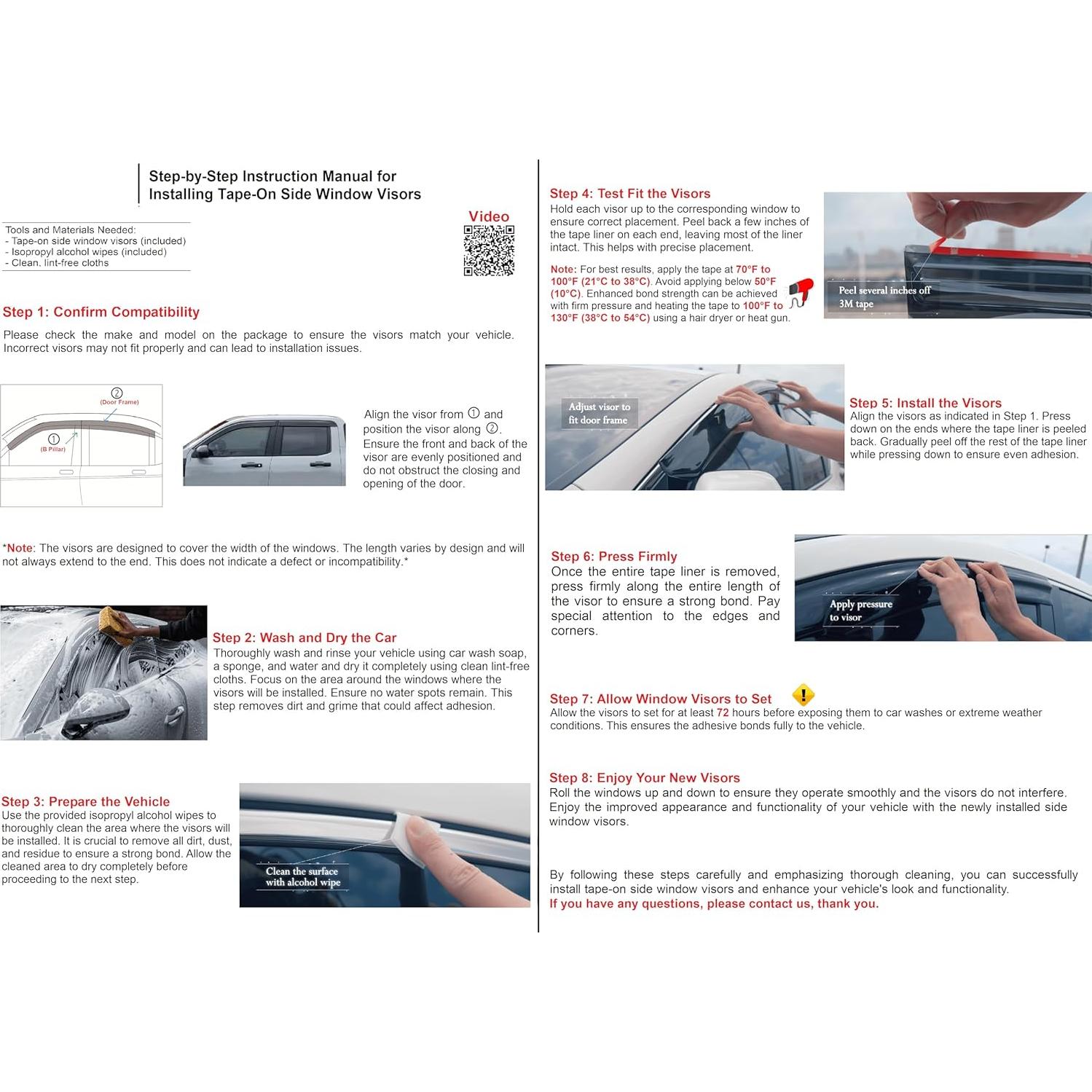 Deflectores de Ventana Lateral Olltoz para Toyota Corolla 2019-2025