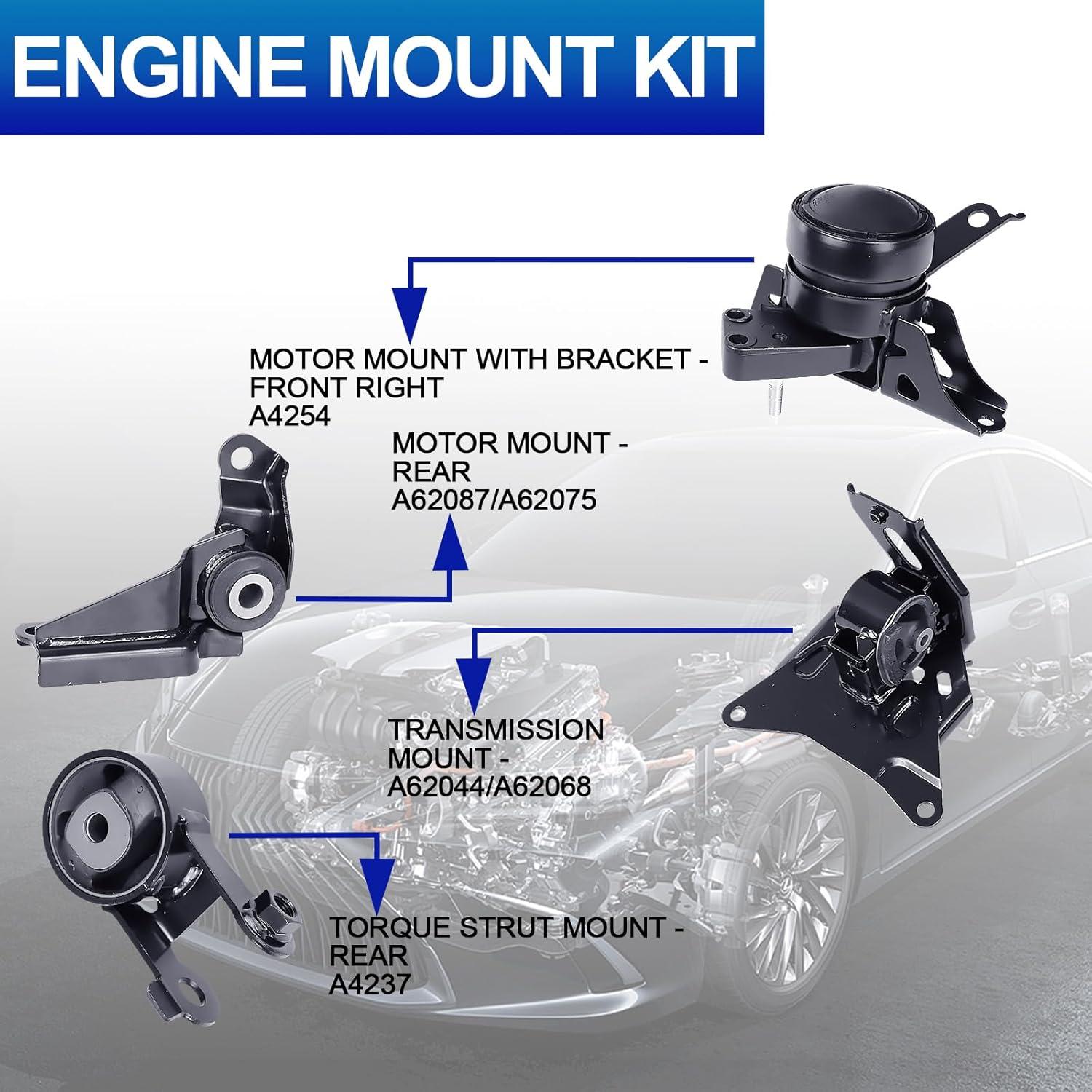 Juego de Soportes de Motor YEOPGYEON para Toyota Yaris 1.5L 2006-2017