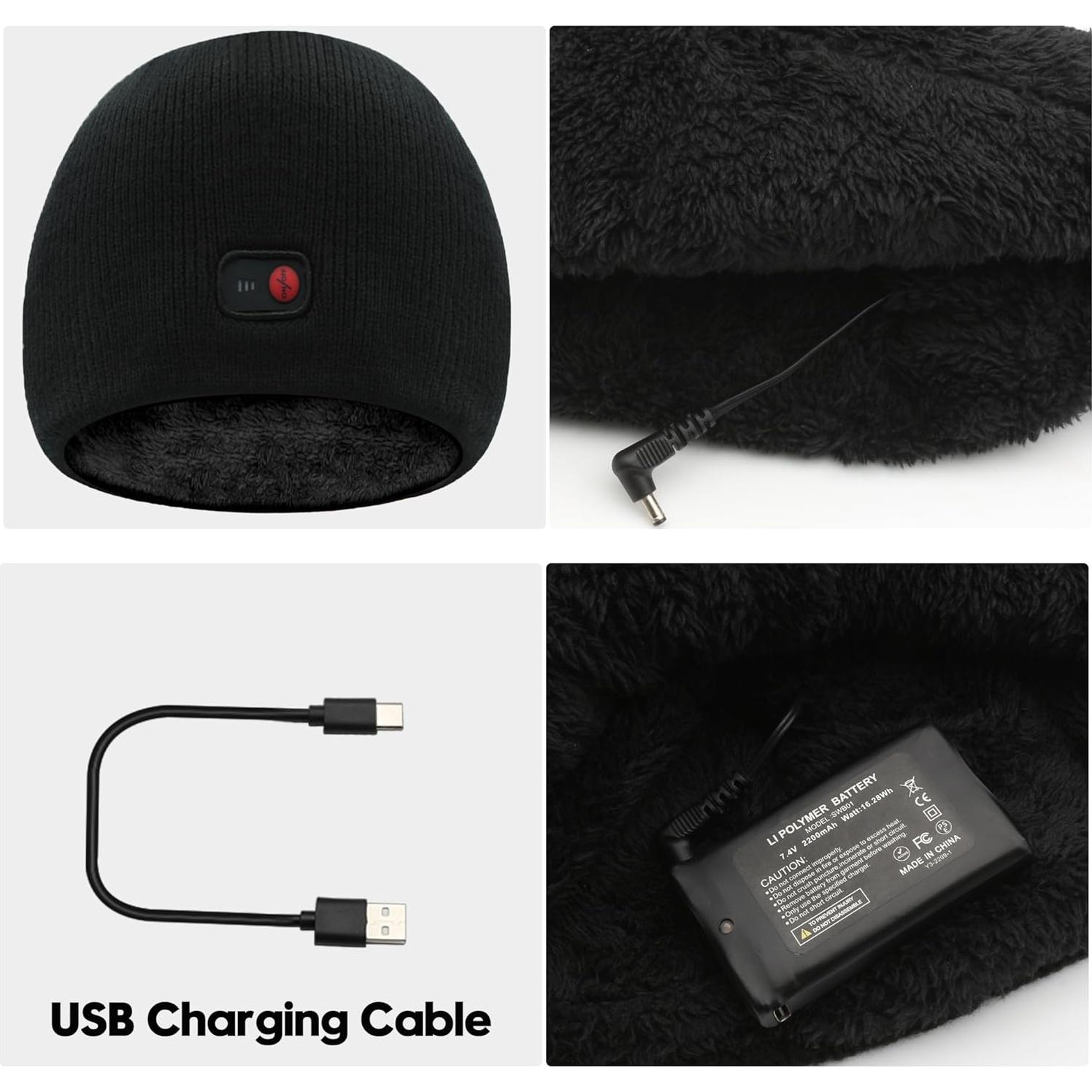 Gorro Térmico Recargable SVPRO - Calor Ajustable 3 Niveles