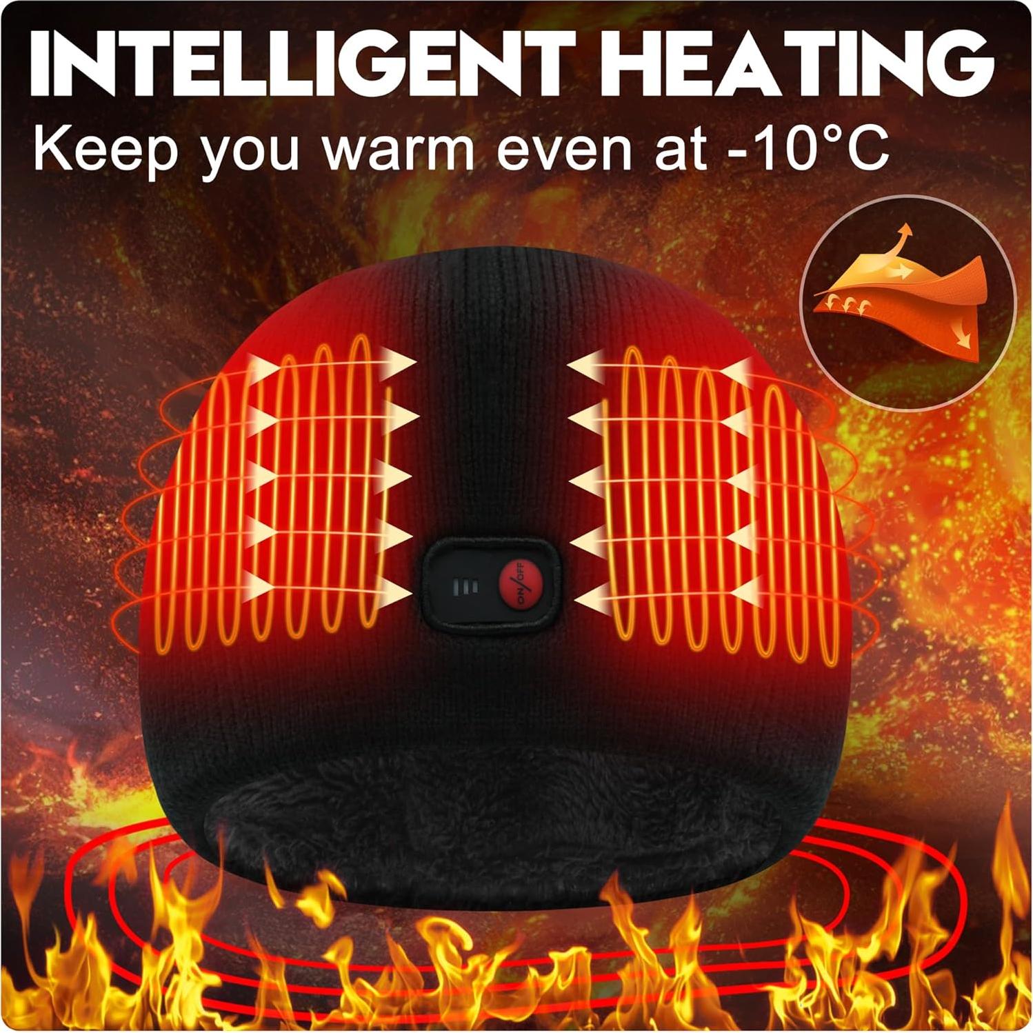 Gorro Térmico Recargable SVPRO - Calor Ajustable 3 Niveles