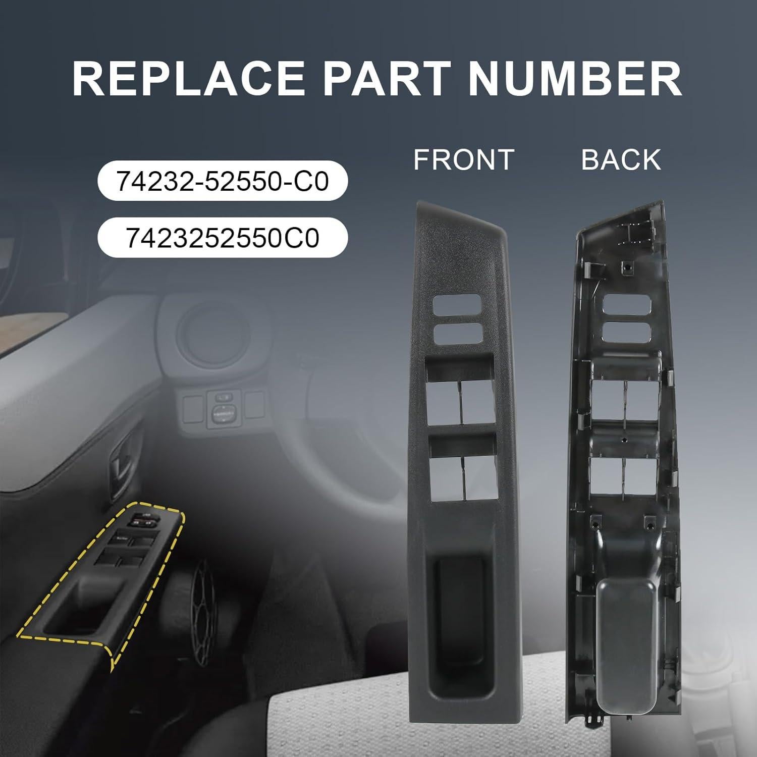 Panel de recubrimiento interruptor ventana Toyota Yaris 2012-2014