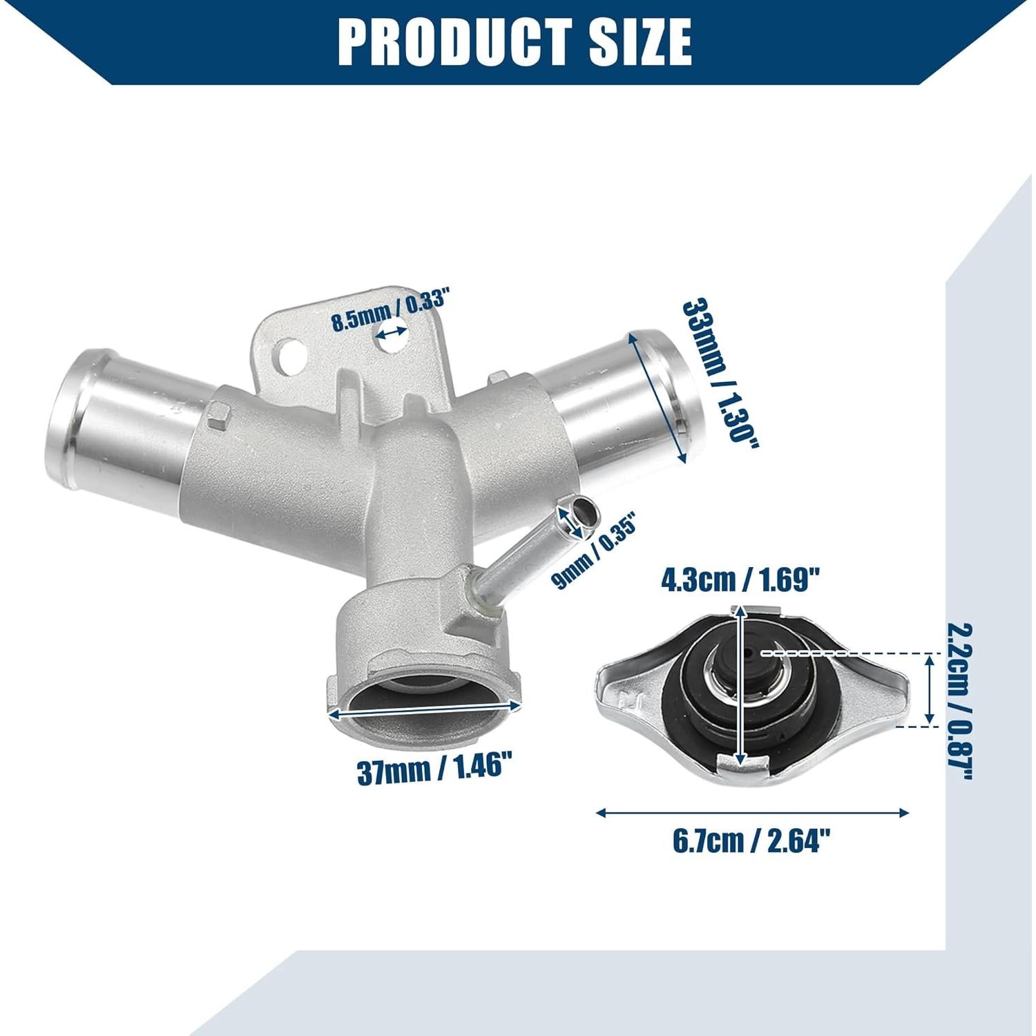 Cuello de Llenado de Radiador Hihaha para Toyota Yaris 2007-2018