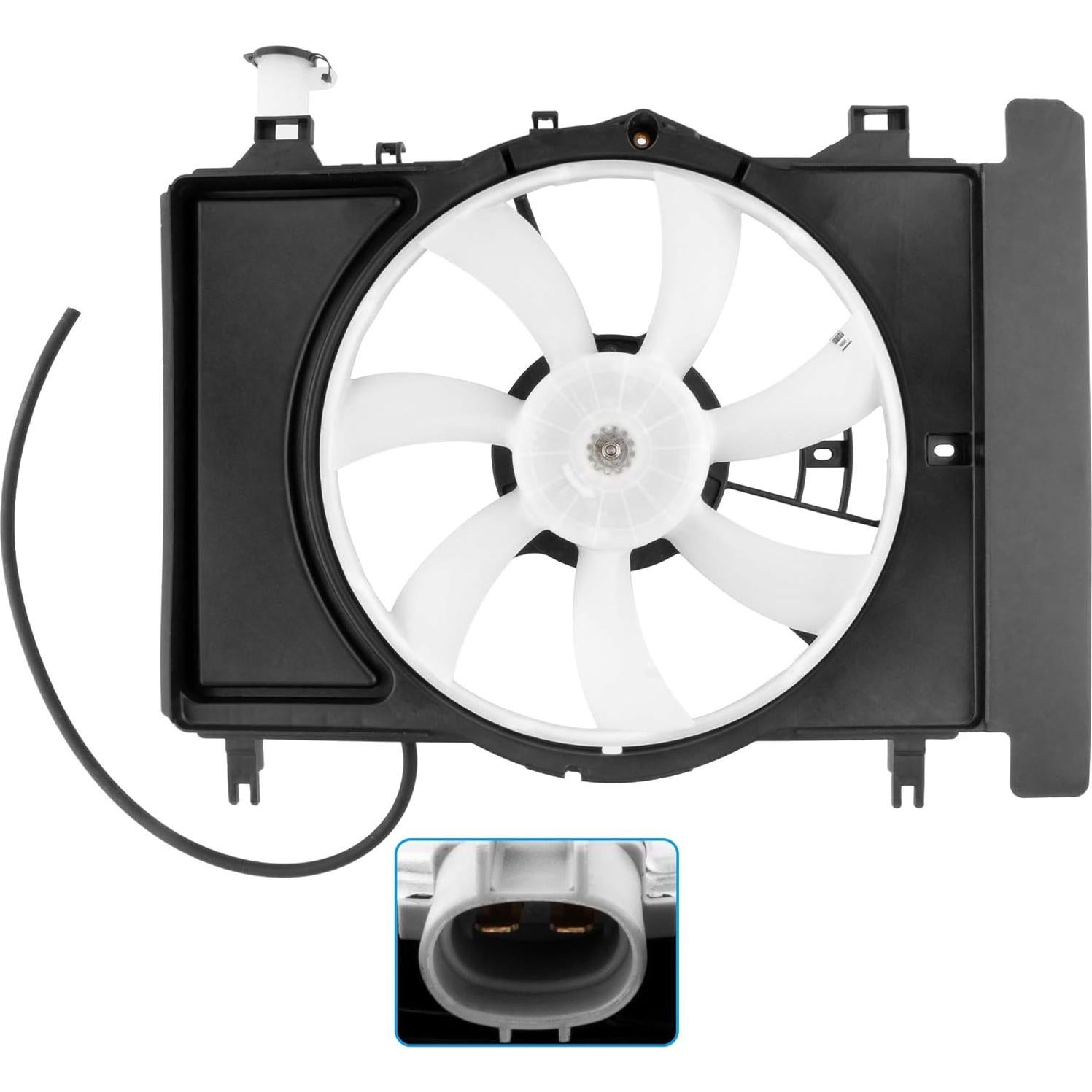 Ventilador de Refrigeración Radiador MYSMOT para Toyota Yaris 2007-2015