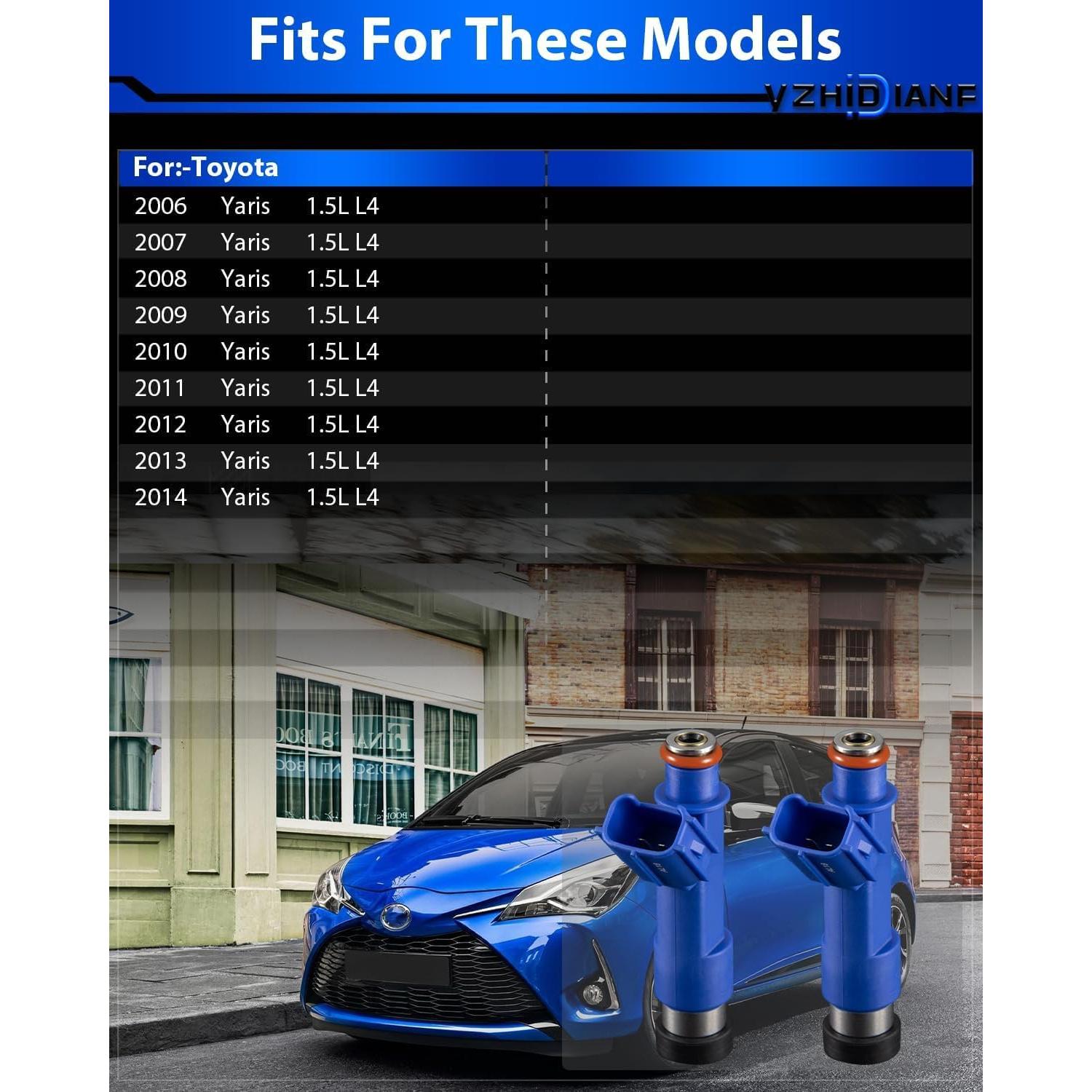 Inyectores de combustible YZHIDIANF 23250-21040 para Toyota Yaris 2006-2014