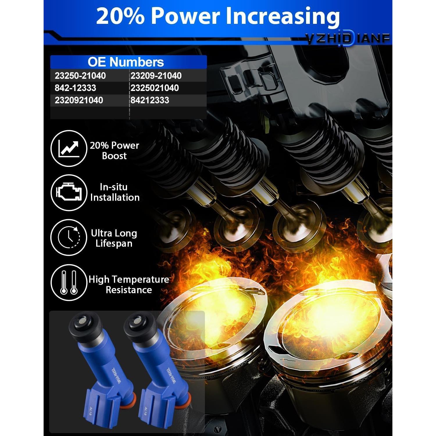 Inyectores de combustible YZHIDIANF 23250-21040 para Toyota Yaris 2006-2014