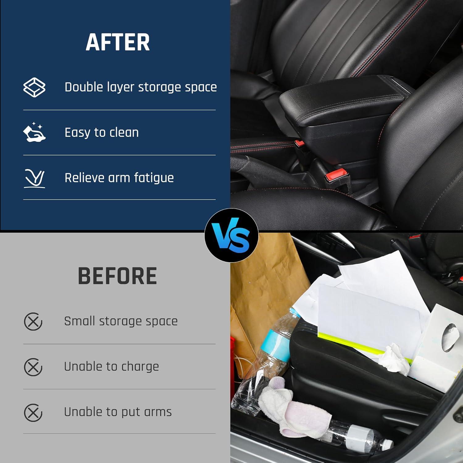 Caja de Apoyabrazos YJYWZH para Toyota Yaris 2006-2011