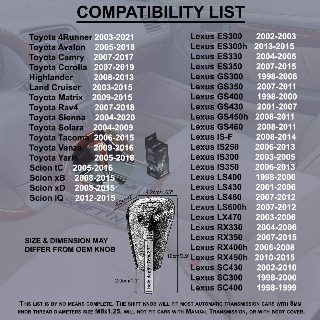 Perilla de Cambio SHIFTIN Cuero Beige y Madera para Toyota y Lexus