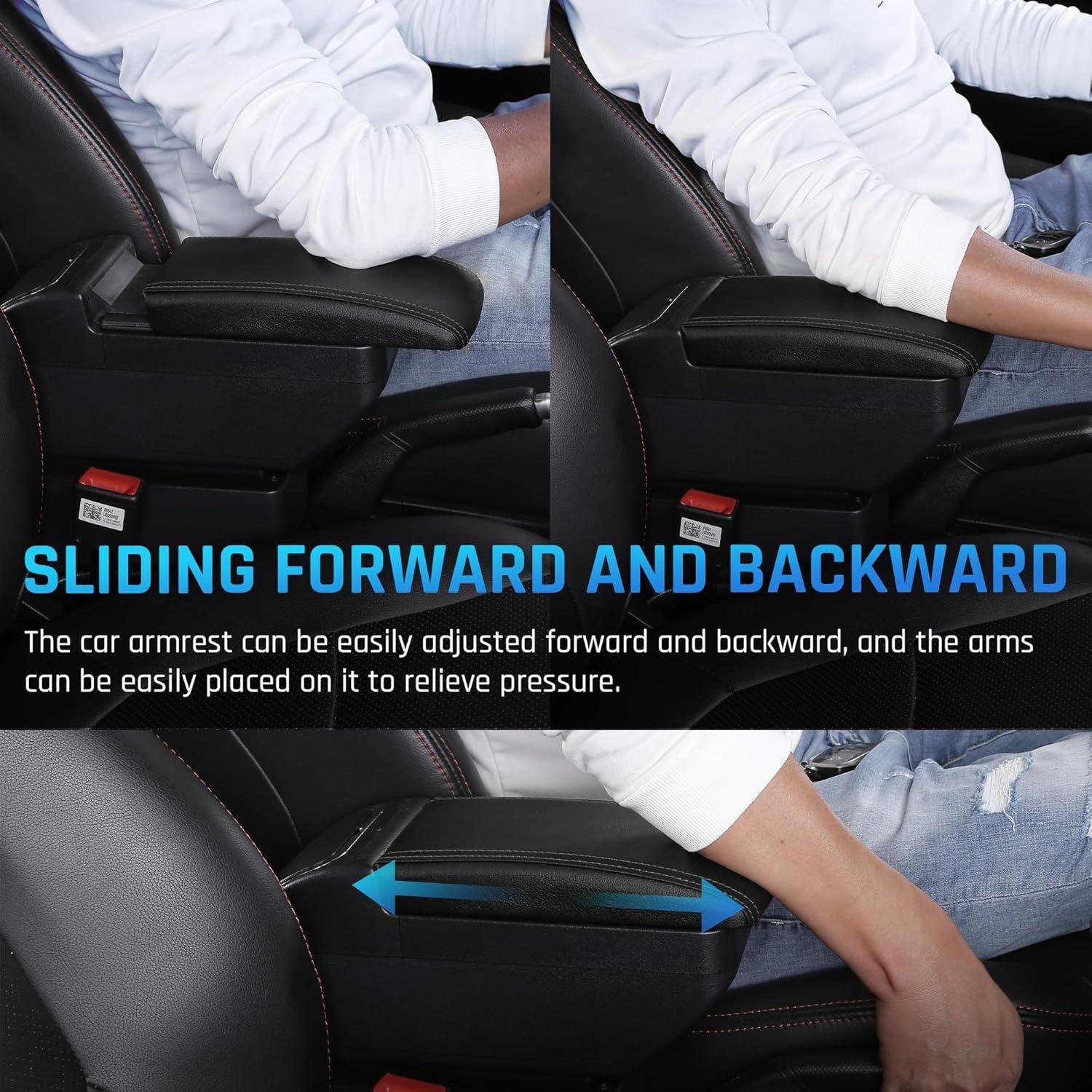 Caja de Apoyabrazos YJYWZH para Toyota Yaris 2015-2021 con 4 USB