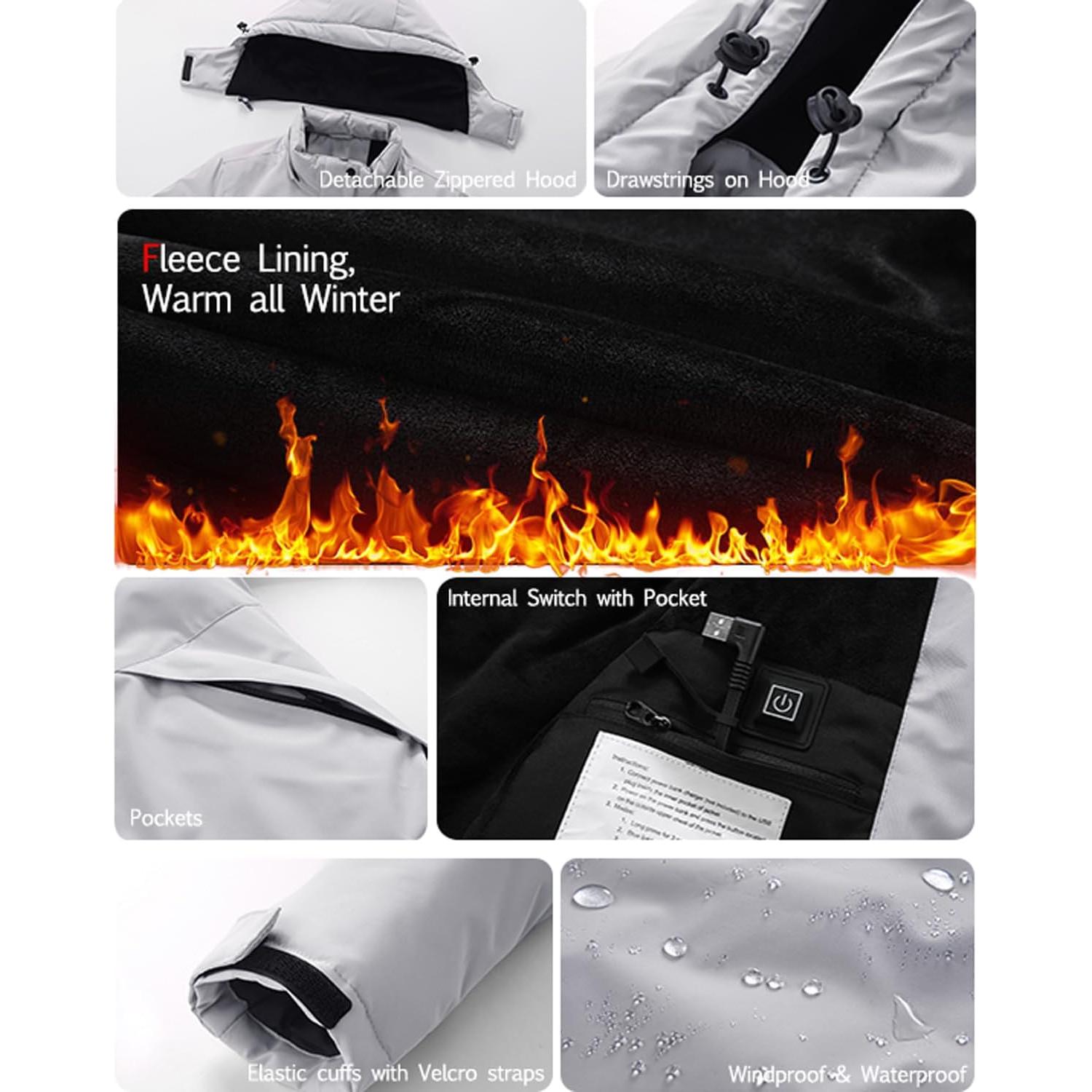 Chaqueta Térmica para Mujeres TAMEYA con Capucha Desmontable