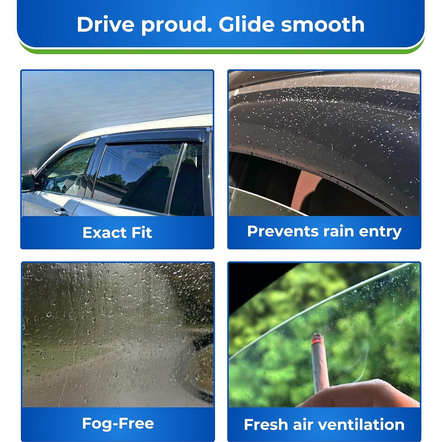 Visera de Ventana KPY para Toyota Yaris iA 2016-2020, Negro