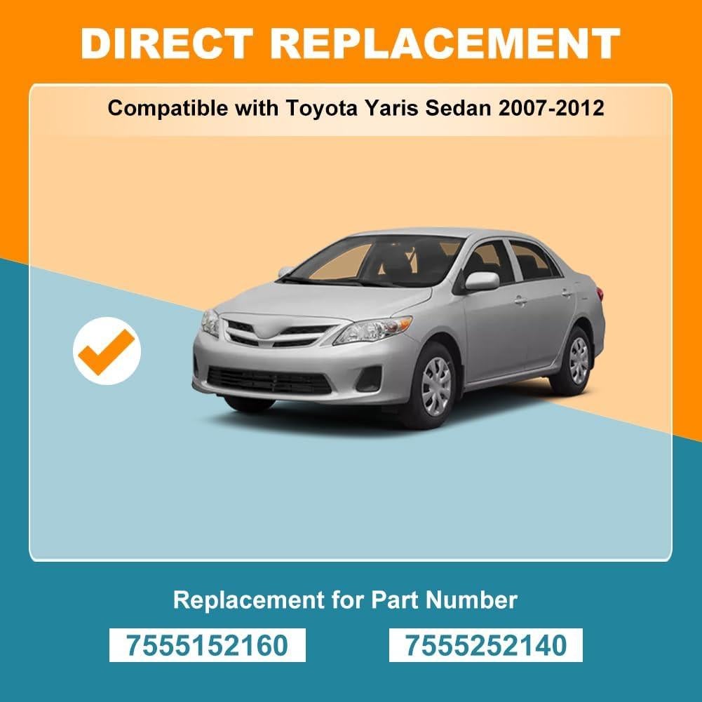 Tiras de Moldeo de Goteo de Techo JDMON para Toyota Yaris 2007-2012