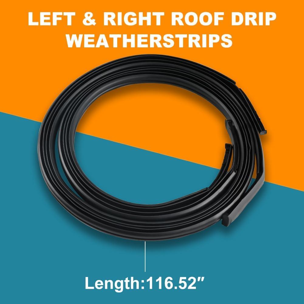 Tiras de Moldeo de Goteo de Techo JDMON para Toyota Yaris 2007-2012