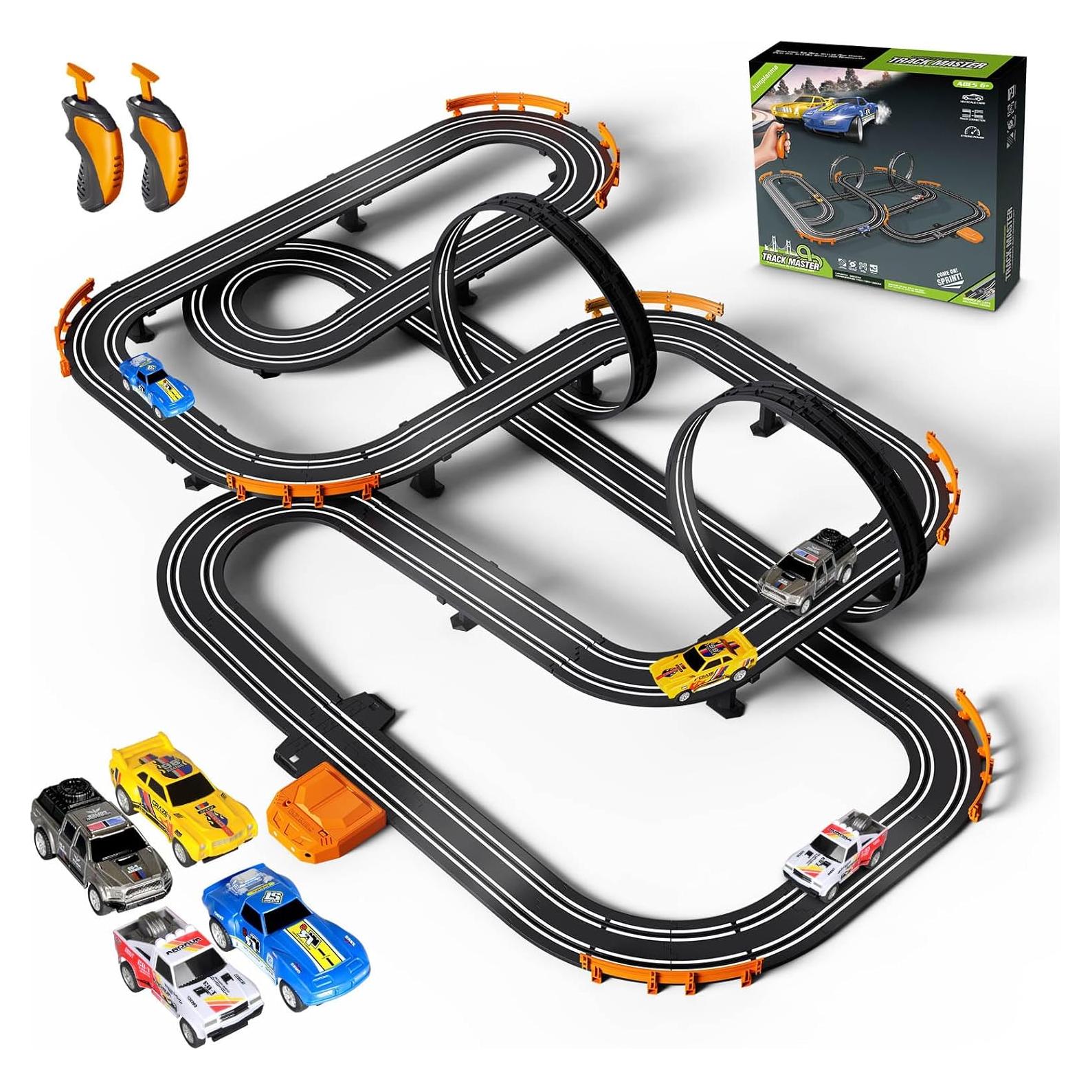 Juego de Pista de Coches Eléctrico TA 1:64 con 4 Coches
