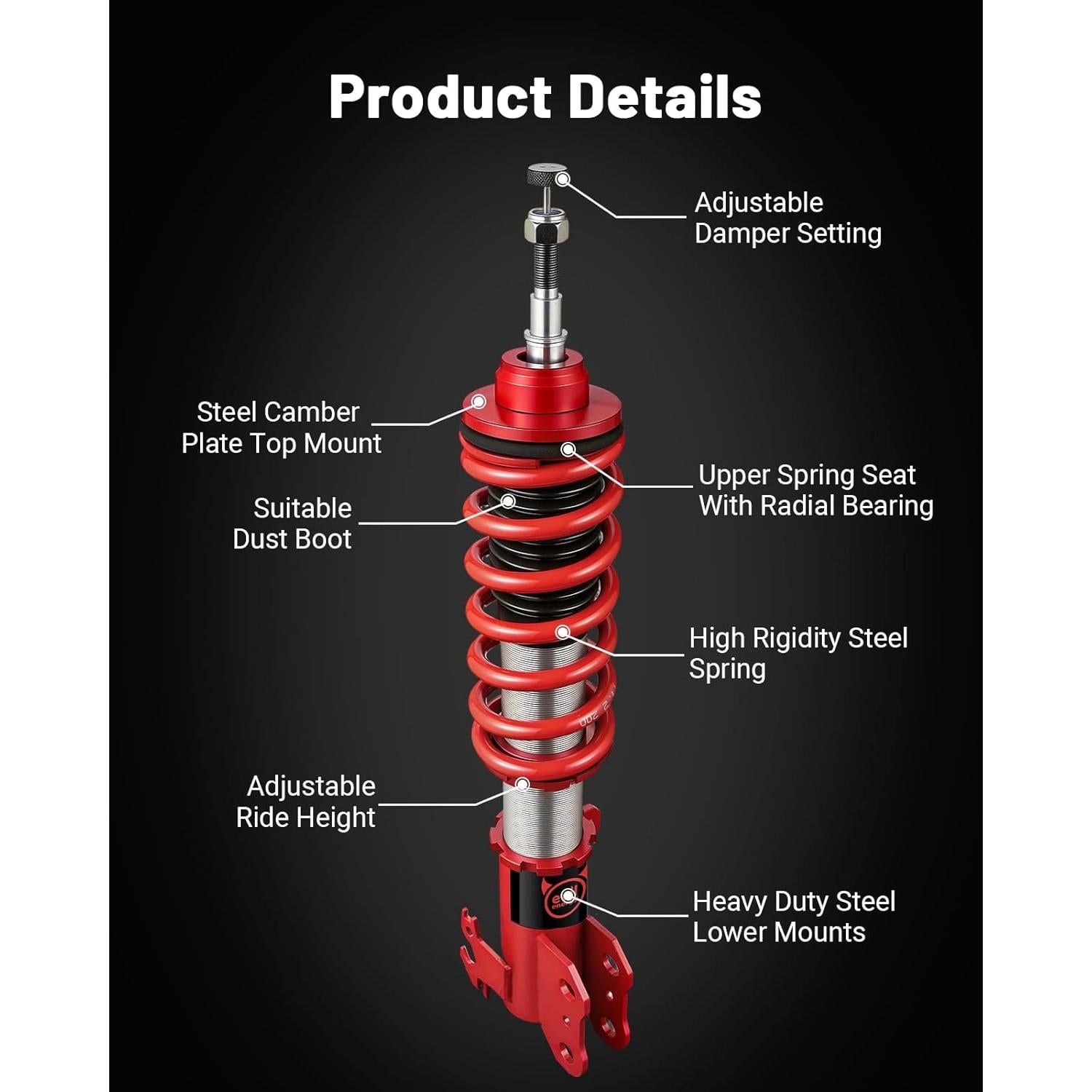 Coilovers Ajustables EVIL ENERGY para Toyota Yaris 2013-2019