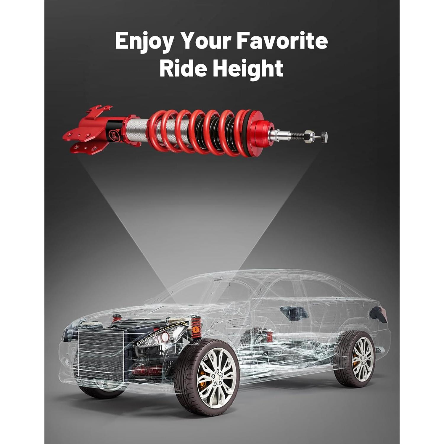 Coilovers Ajustables EVIL ENERGY para Toyota Yaris 2013-2019