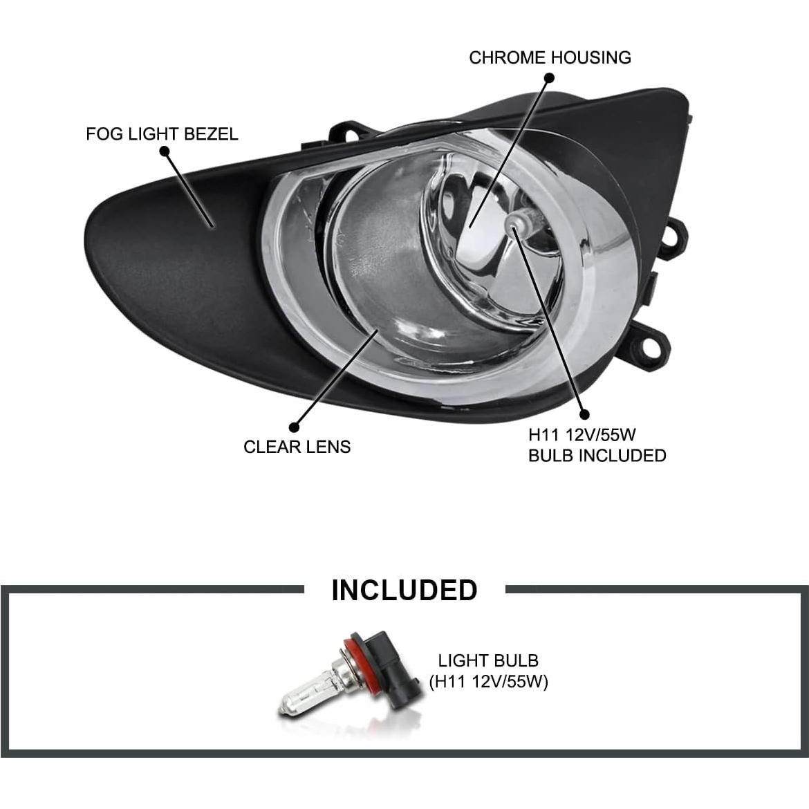 Luces Antiniebla SPEC-D TUNING para Toyota Yaris 2012-2014