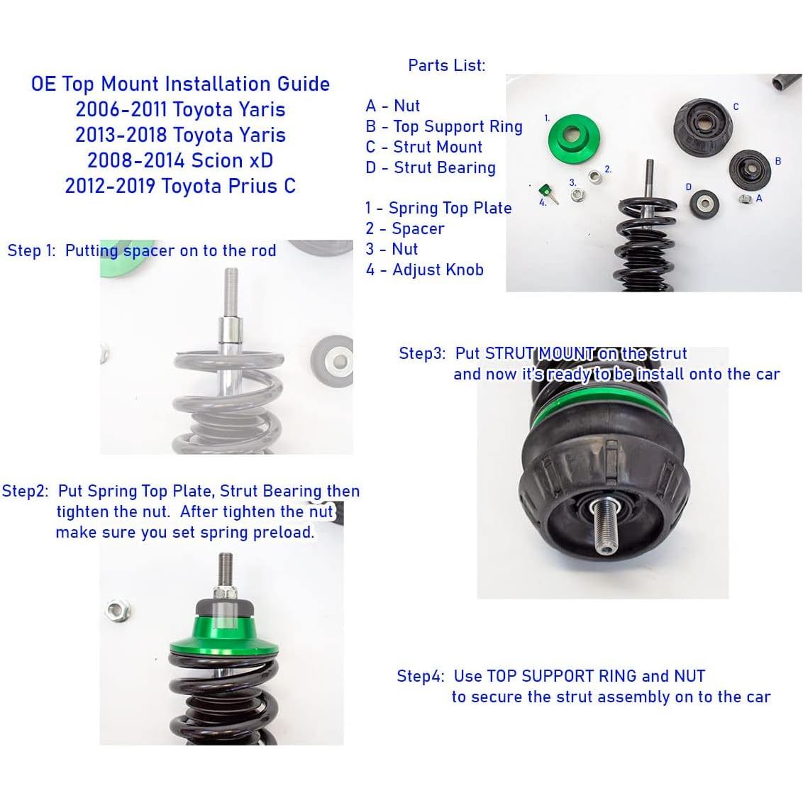 Kit Coilover Rev9 R9-HS2-104 para Toyota Yaris 2006-2014