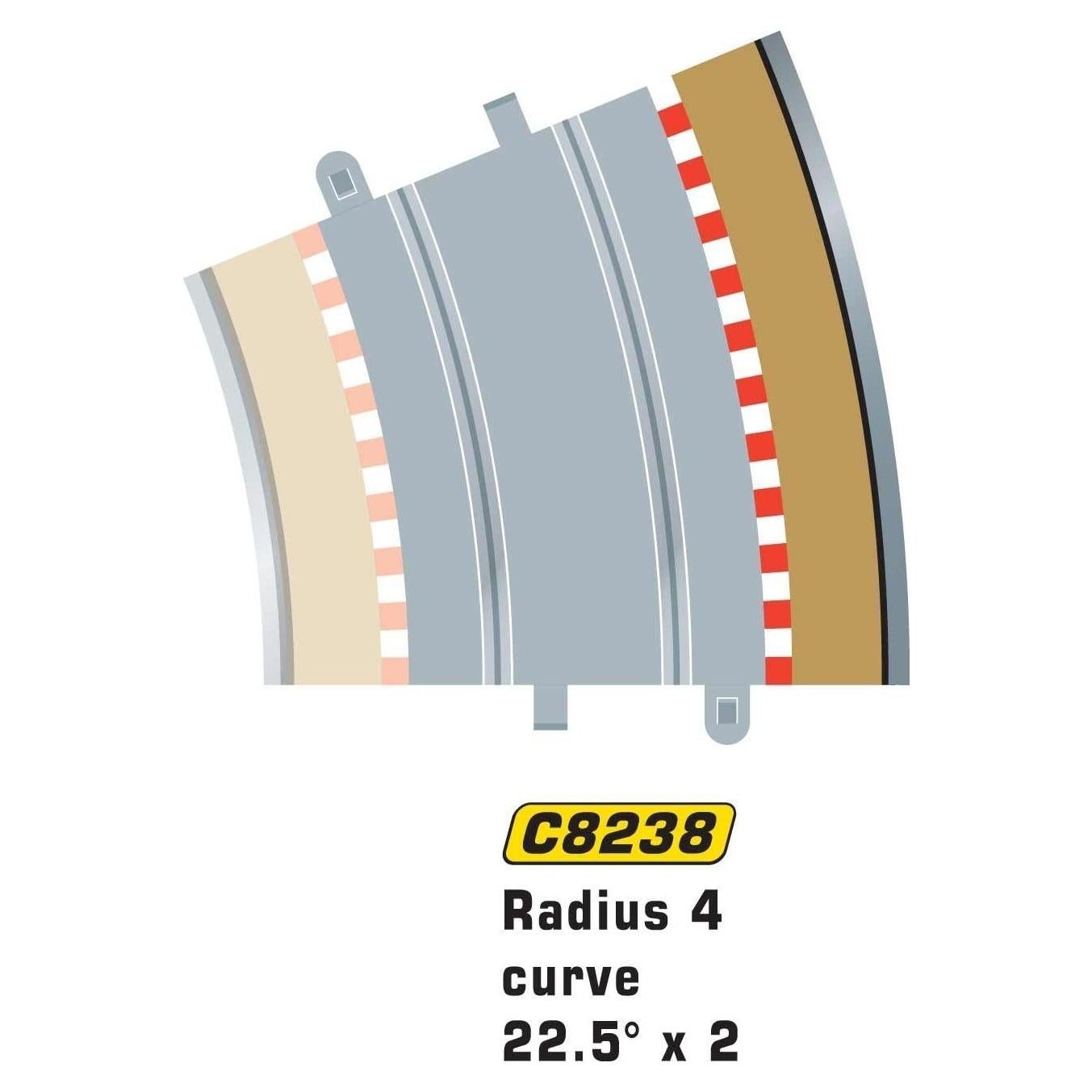 Bordes Tana Radio Exterior Scalextric C8238 22.5 Grados