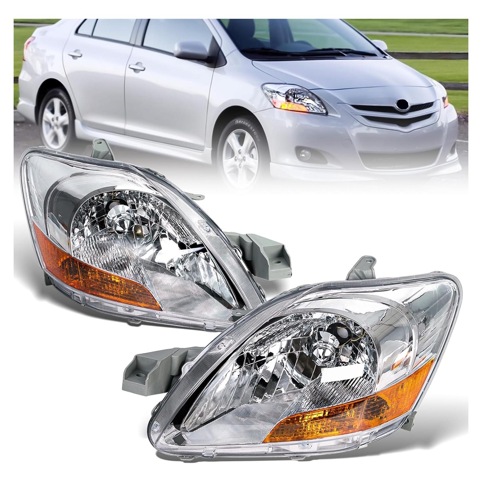 Juego de Faros BLACKHORSE-RACING para Toyota Yaris 2007-2011