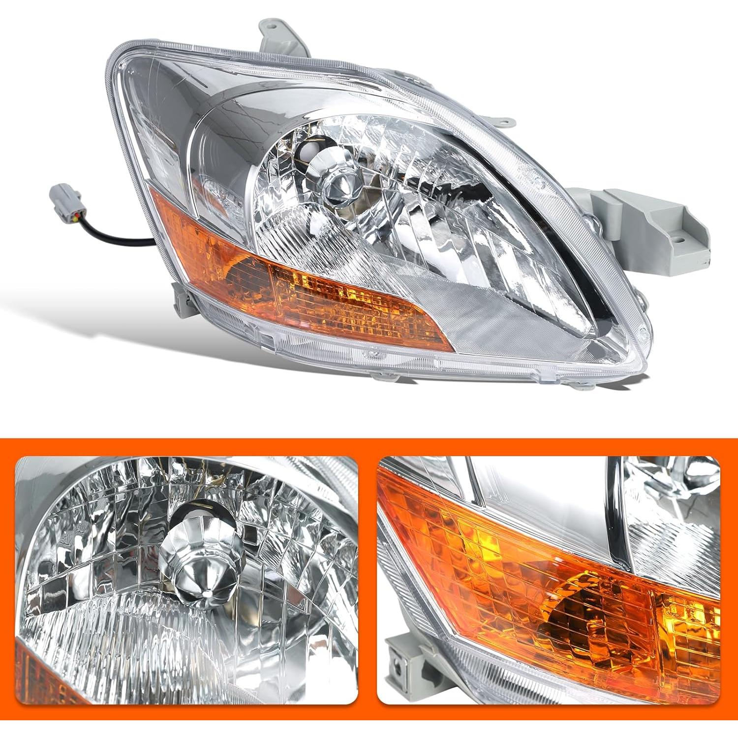 Juego de Faros BLACKHORSE-RACING para Toyota Yaris 2007-2011