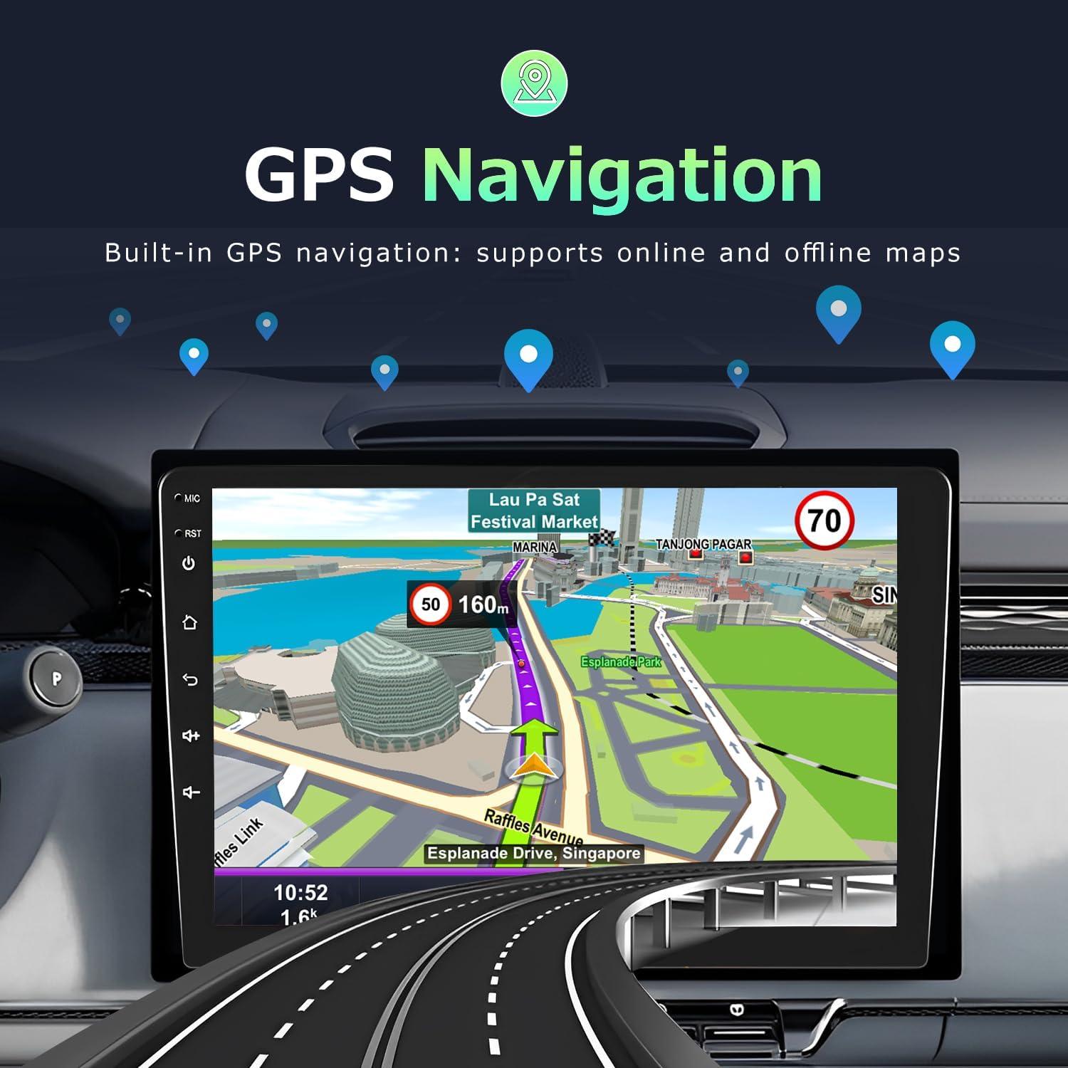 Estéreo de Coche Android 13 9" IKASEFU Toyota Vios Yaris