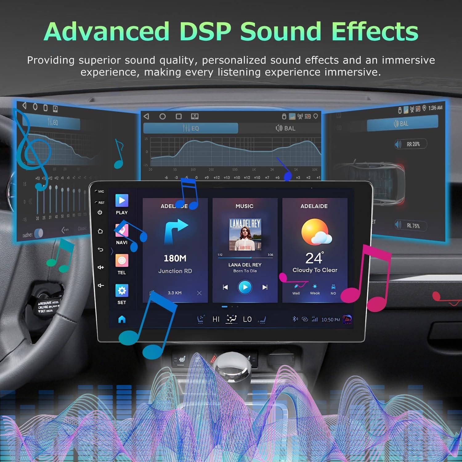 Estéreo de Coche Android 13 9" IKASEFU Toyota Vios Yaris